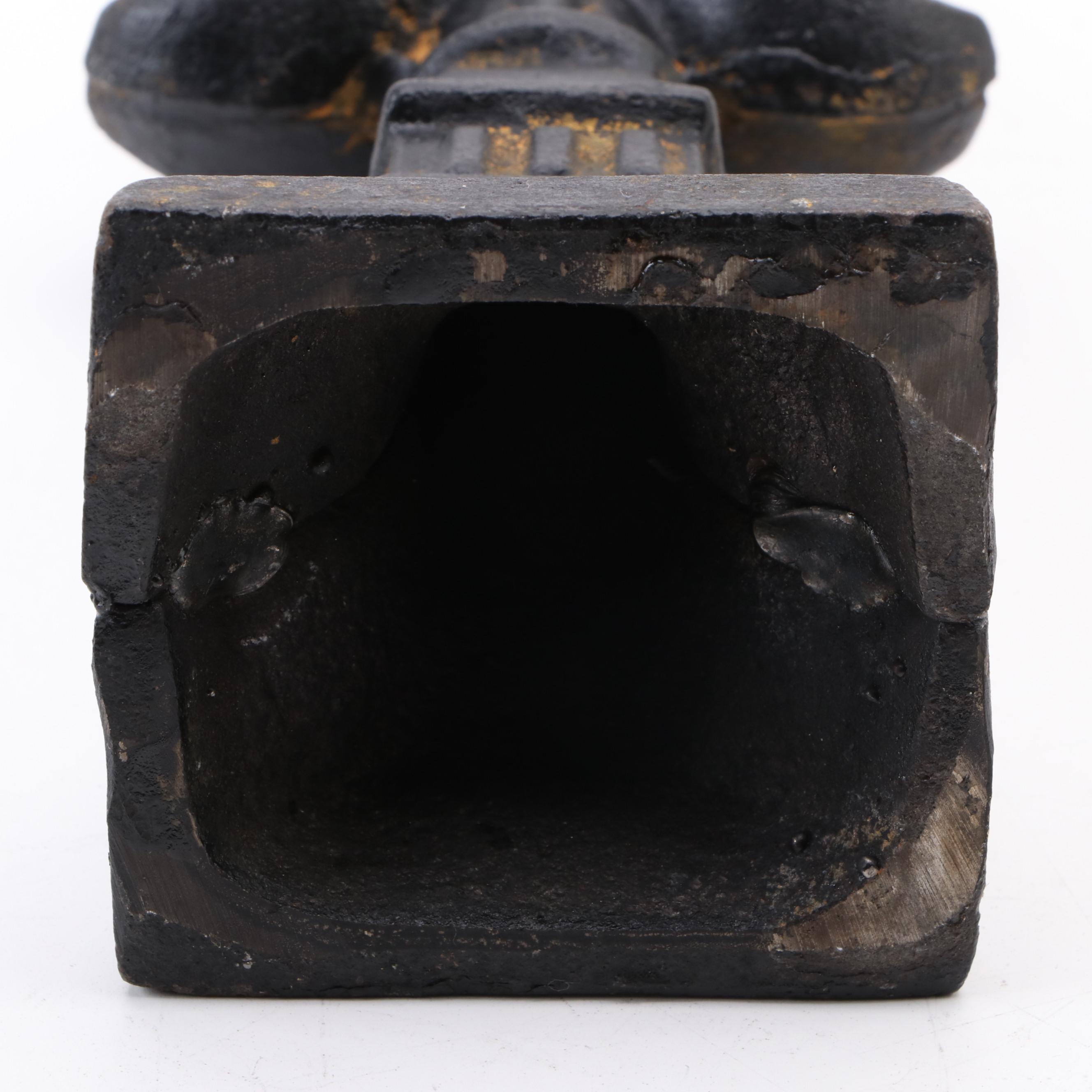 Victorian Architectural Salvage Cast Iron Fence Gate Finials, Late 19th C