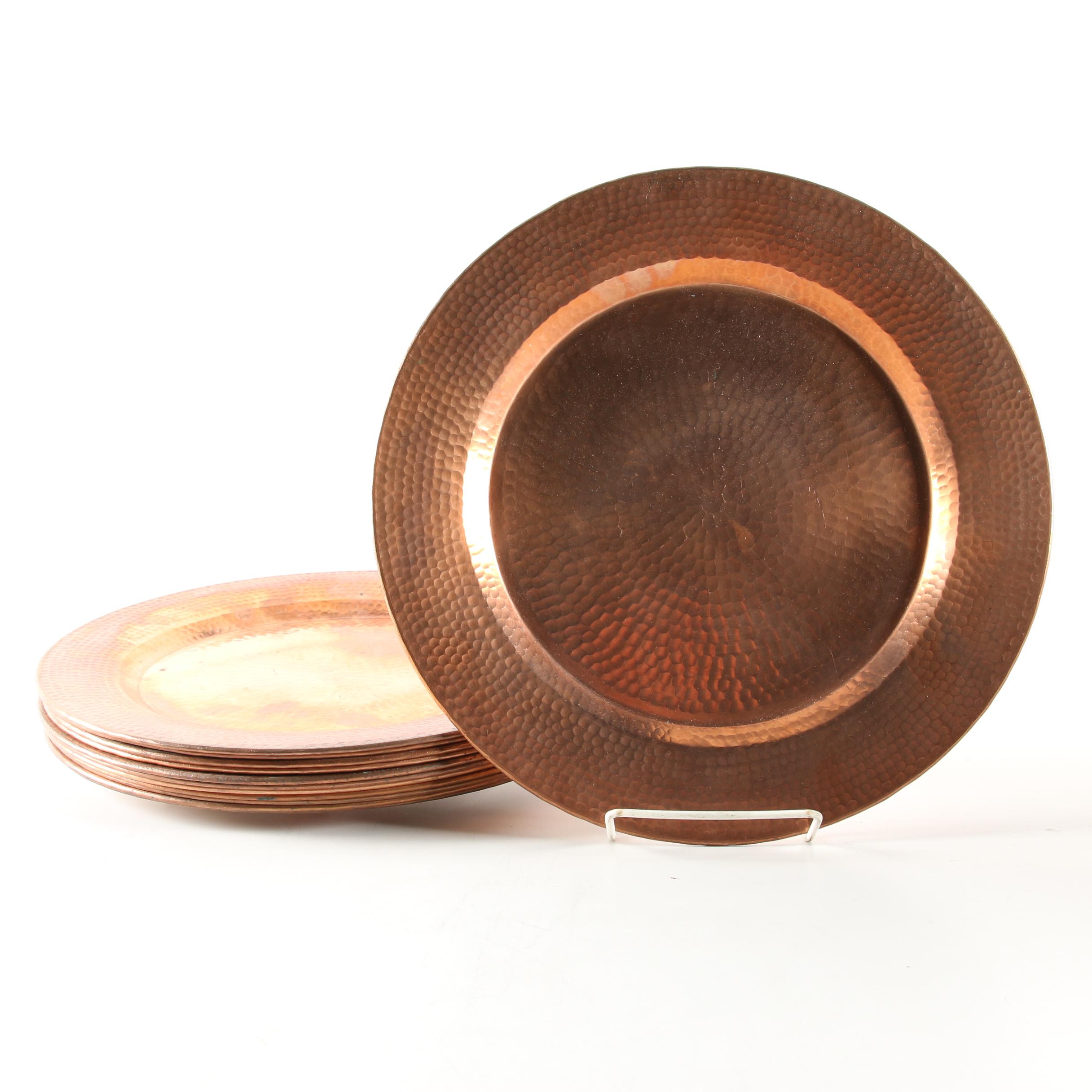 Hammered Copper Chargers