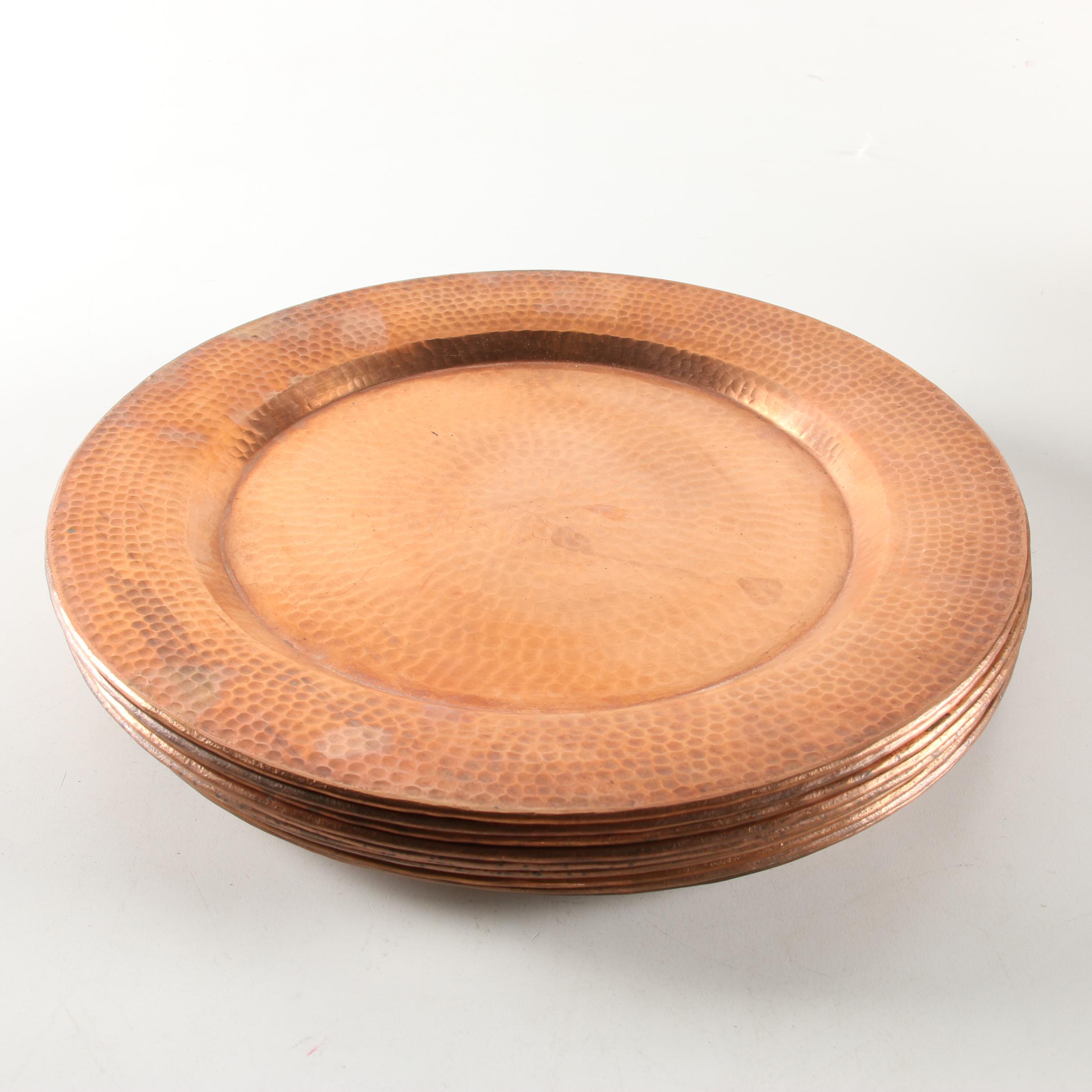 Hammered Copper Chargers