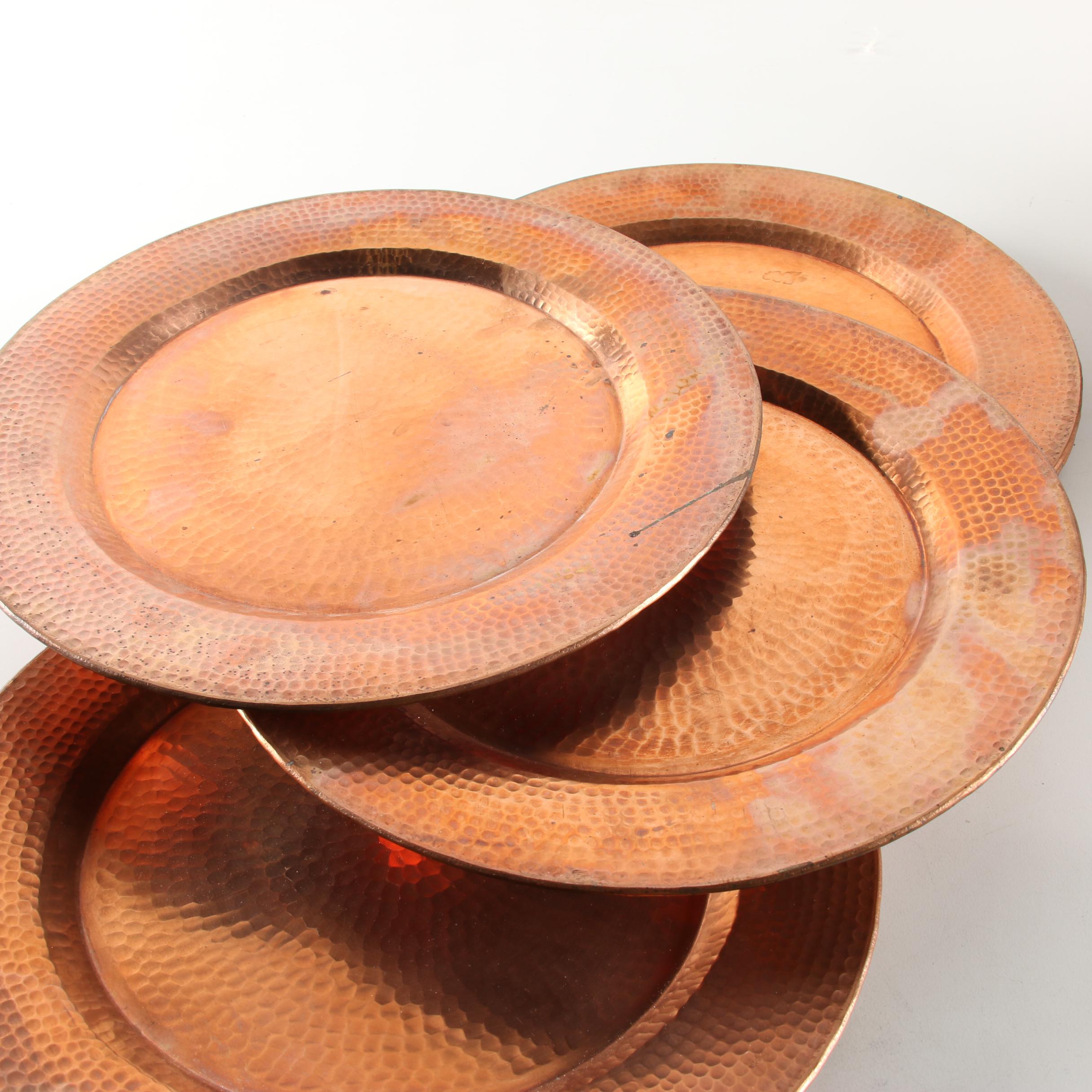 Hammered Copper Chargers