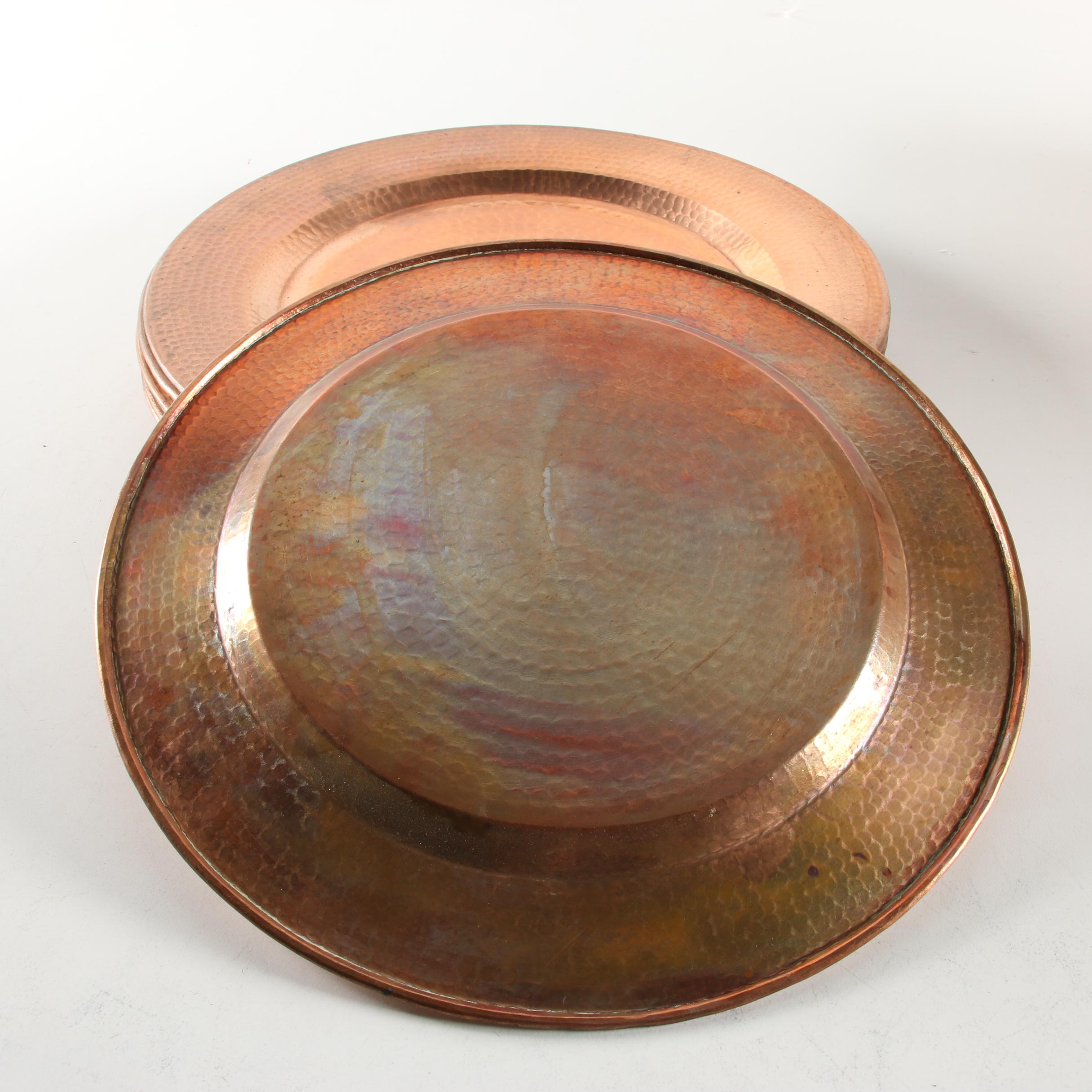 Hammered Copper Chargers