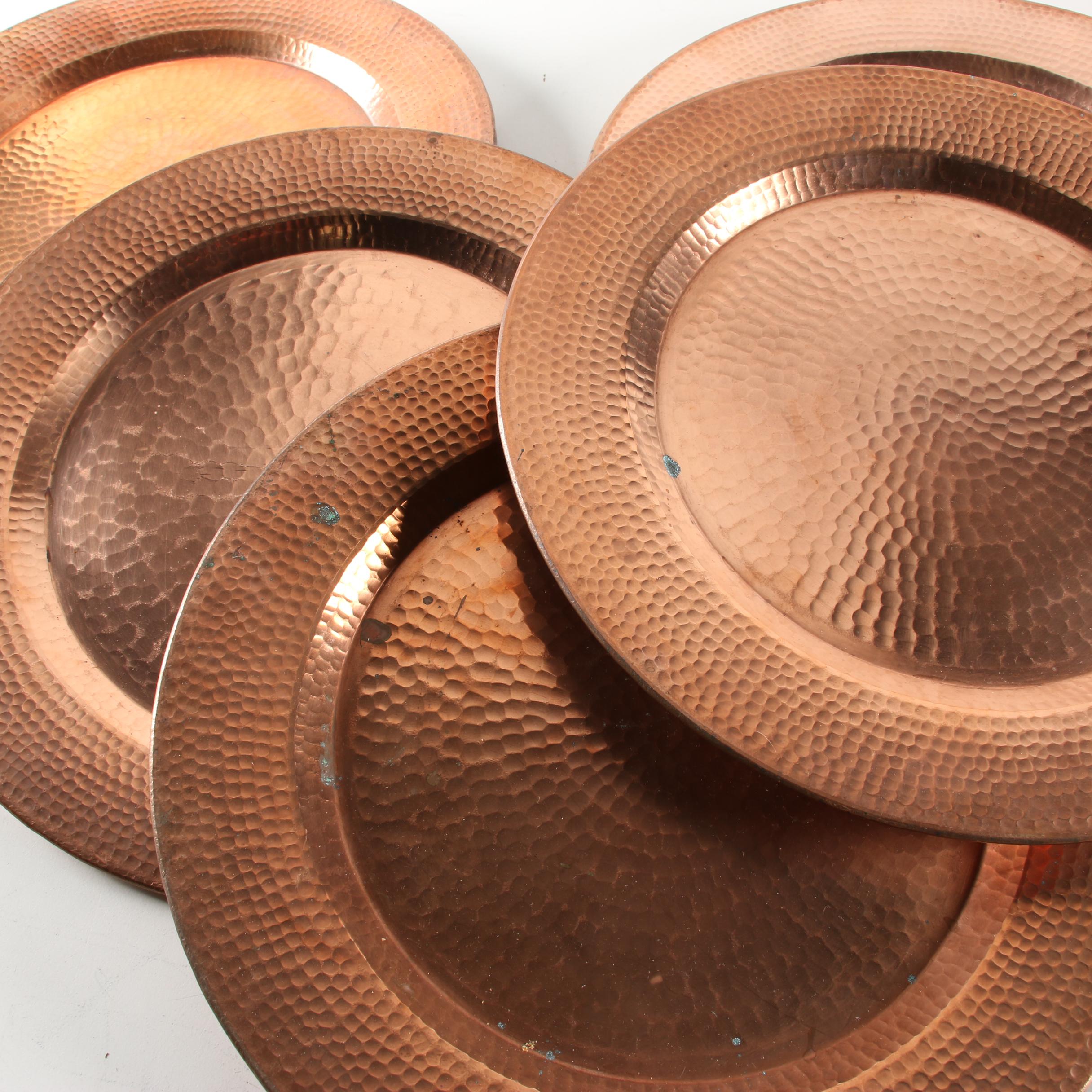 Hammered Copper Chargers