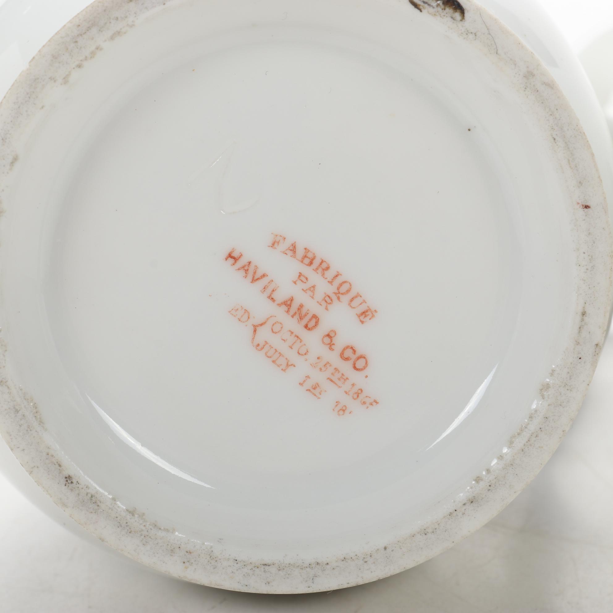 Dresden Plaue-Schierholz Flower Place Card Holders and Other Porcelain, Antique