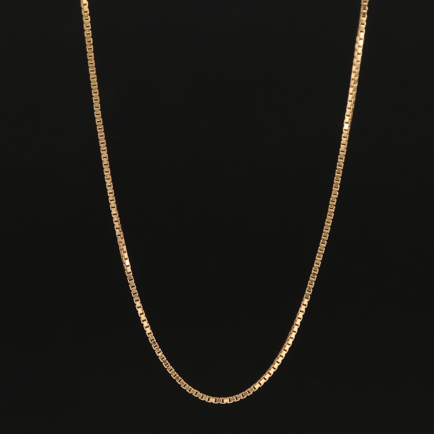 14K Box Chain Necklace