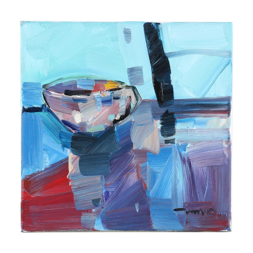 Jose Trujillo Oil Painting "Little China Cup," 2020