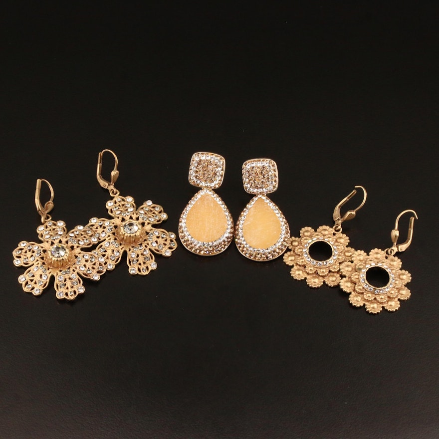 Assorted Earrings Featuring La Costa and Rhinestone Accents