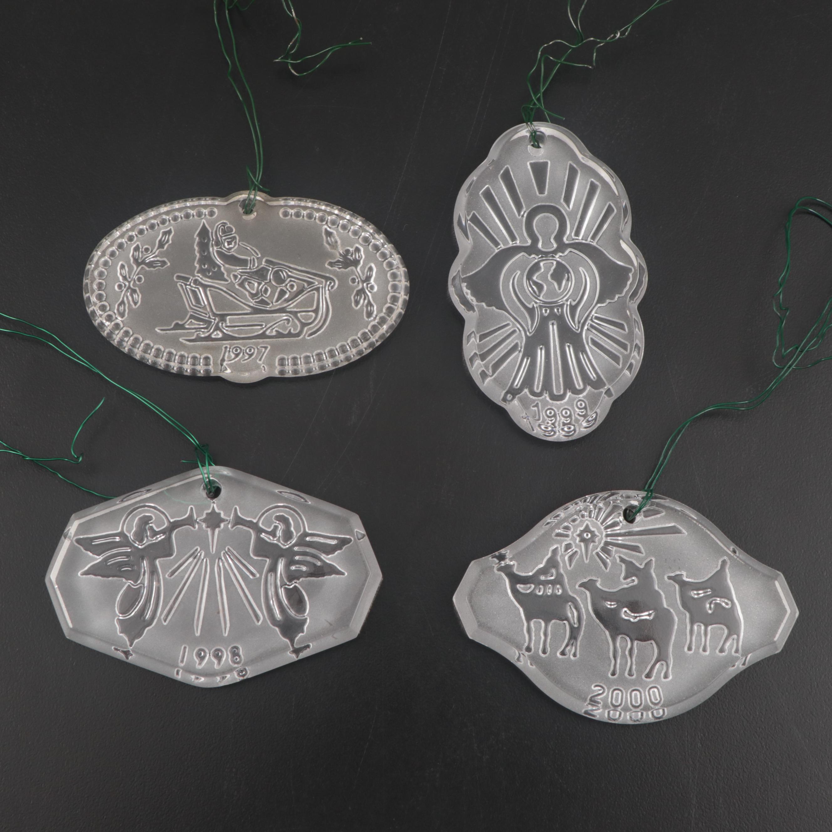 Waterford Crystal Annual Christmas Ornaments and Picture Frame