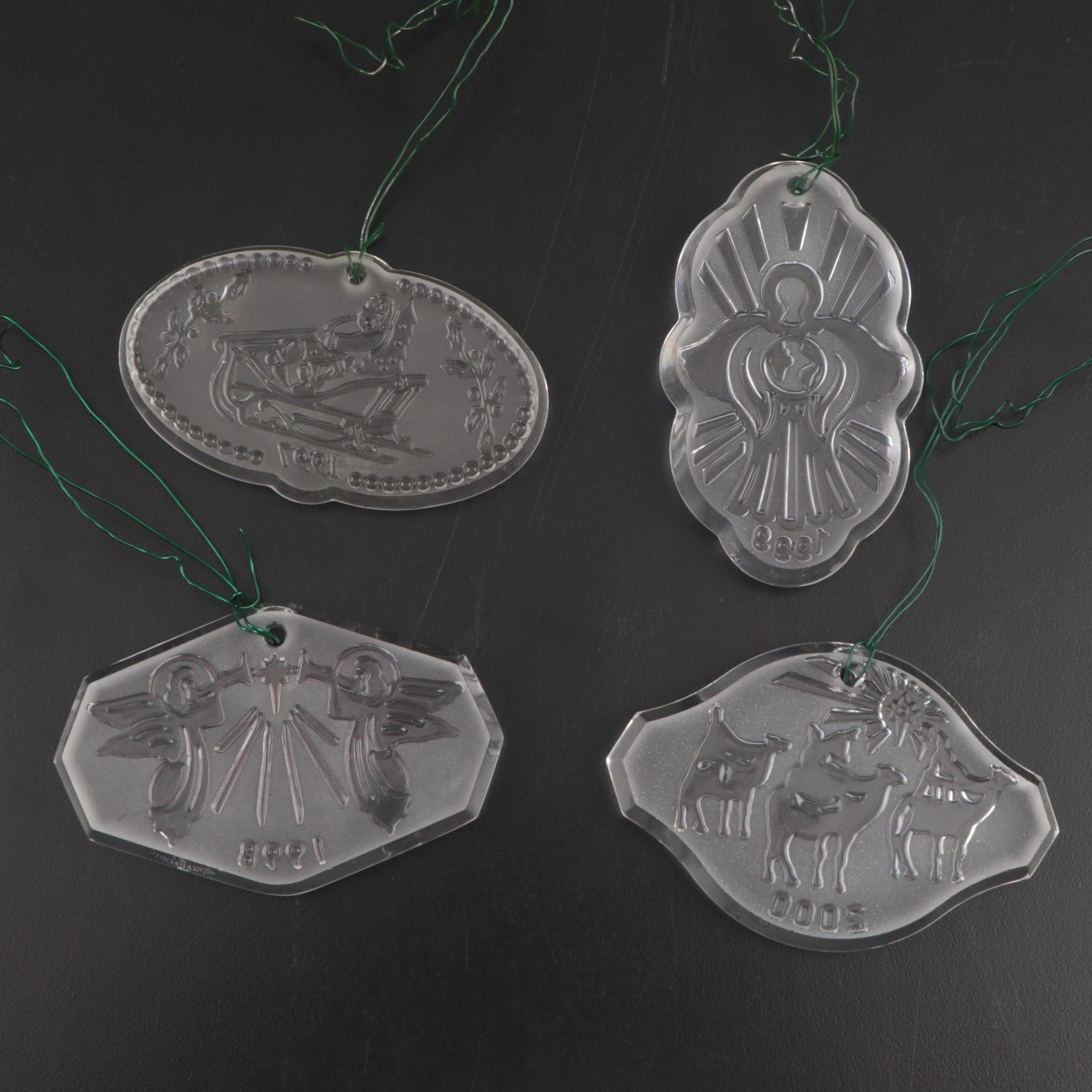 Waterford Crystal Annual Christmas Ornaments and Picture Frame