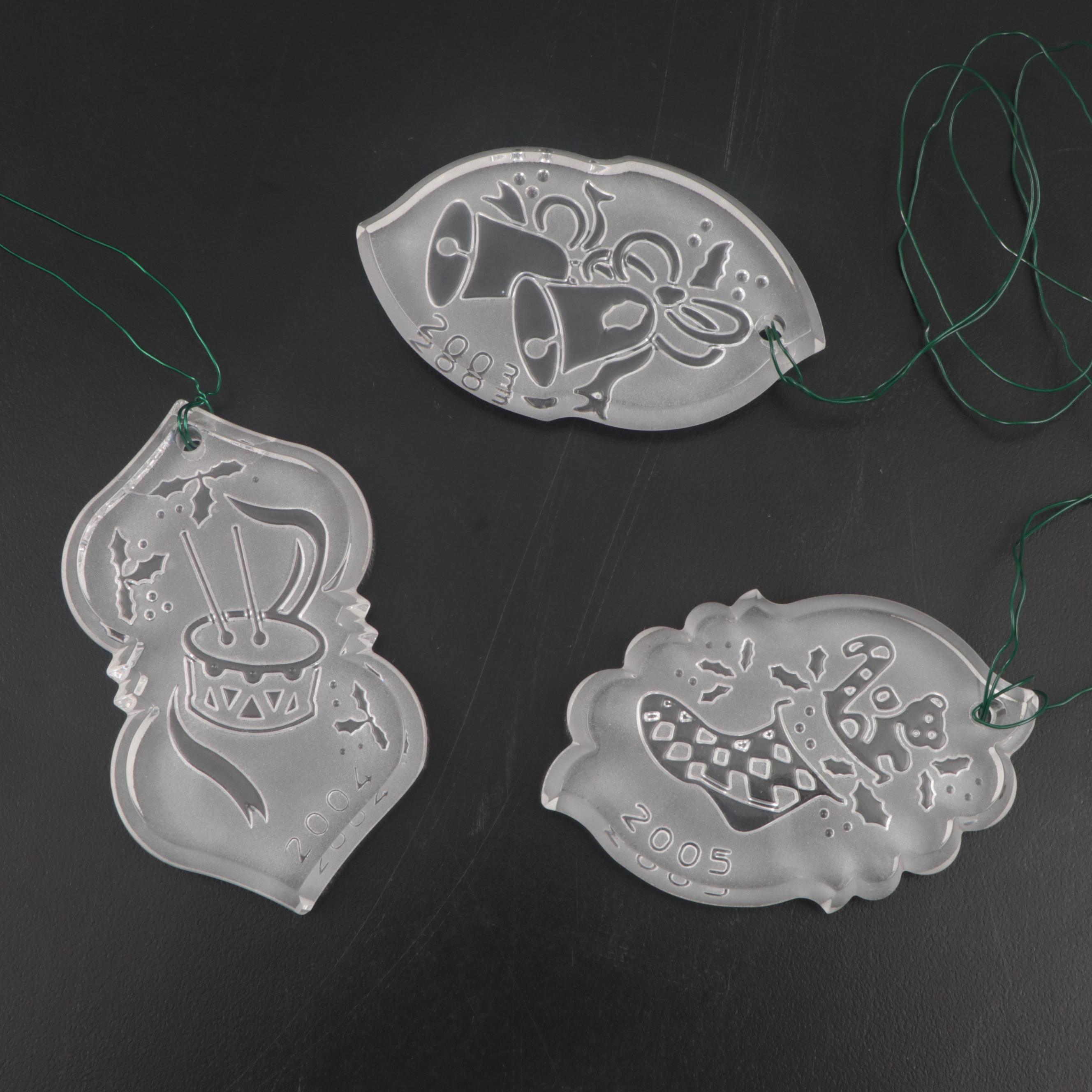 Waterford Crystal Annual Christmas Ornaments and Picture Frame