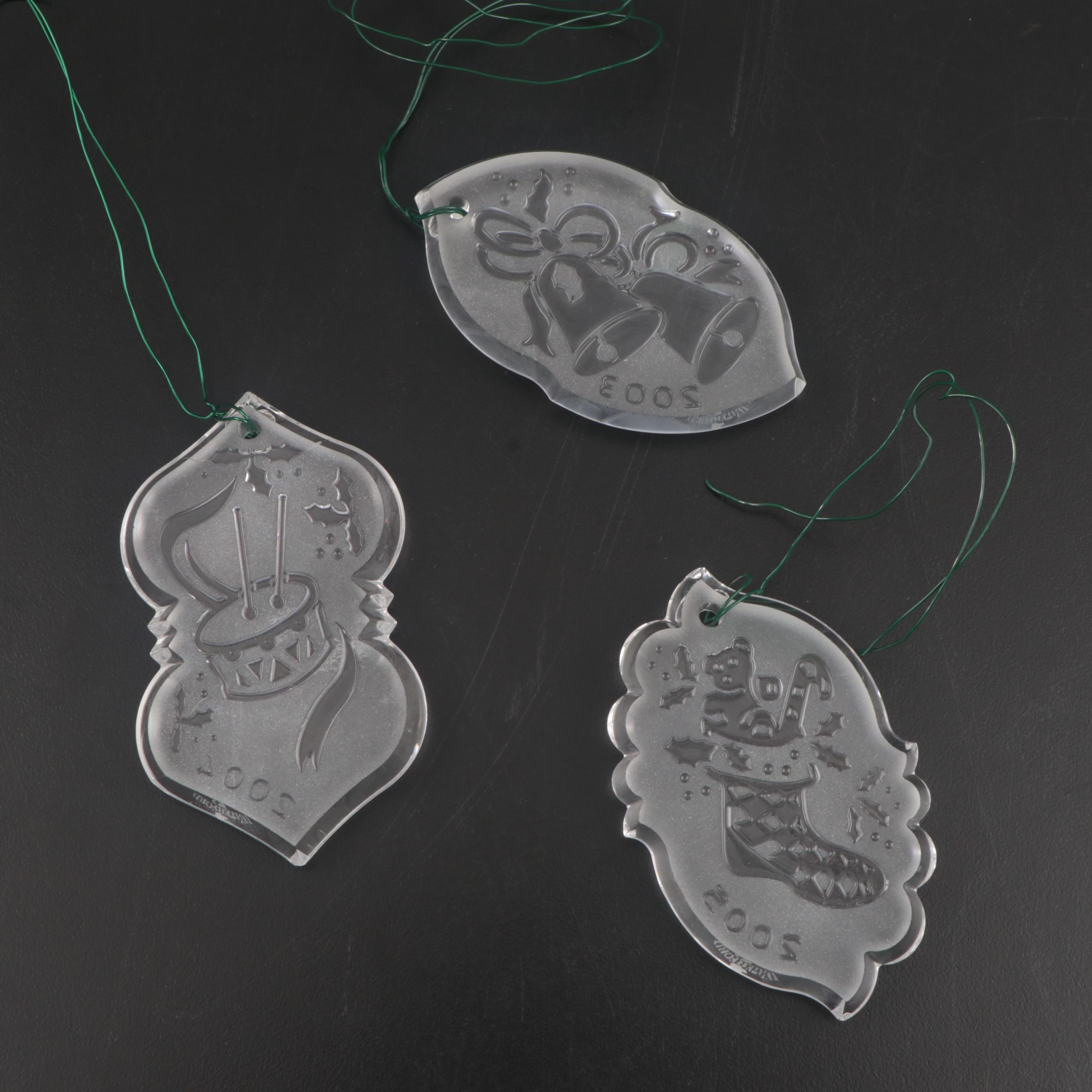 Waterford Crystal Annual Christmas Ornaments and Picture Frame