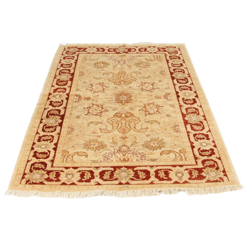 5'2 x 8'2 Hand-Knotted Peshawar Wool Rug
