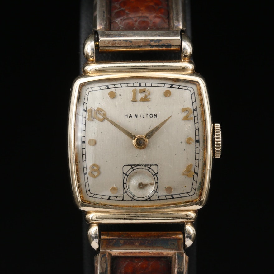 1946 Hamilton Norman 14K Gold Filled Stem Wind Wristwatch