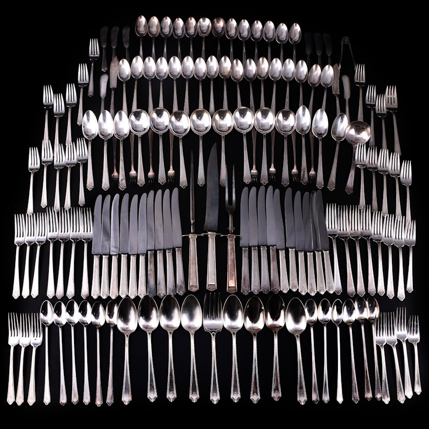 Holmes & Edwards "Pageant" Silver Plate Flatware and Serving Utensils