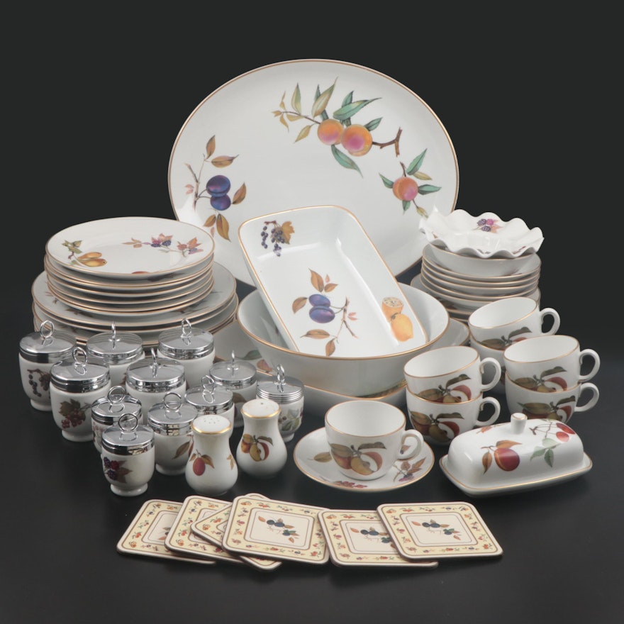 Royal Worchester "Evesham Gold" Porcelain Dinnerware, 1961–2015