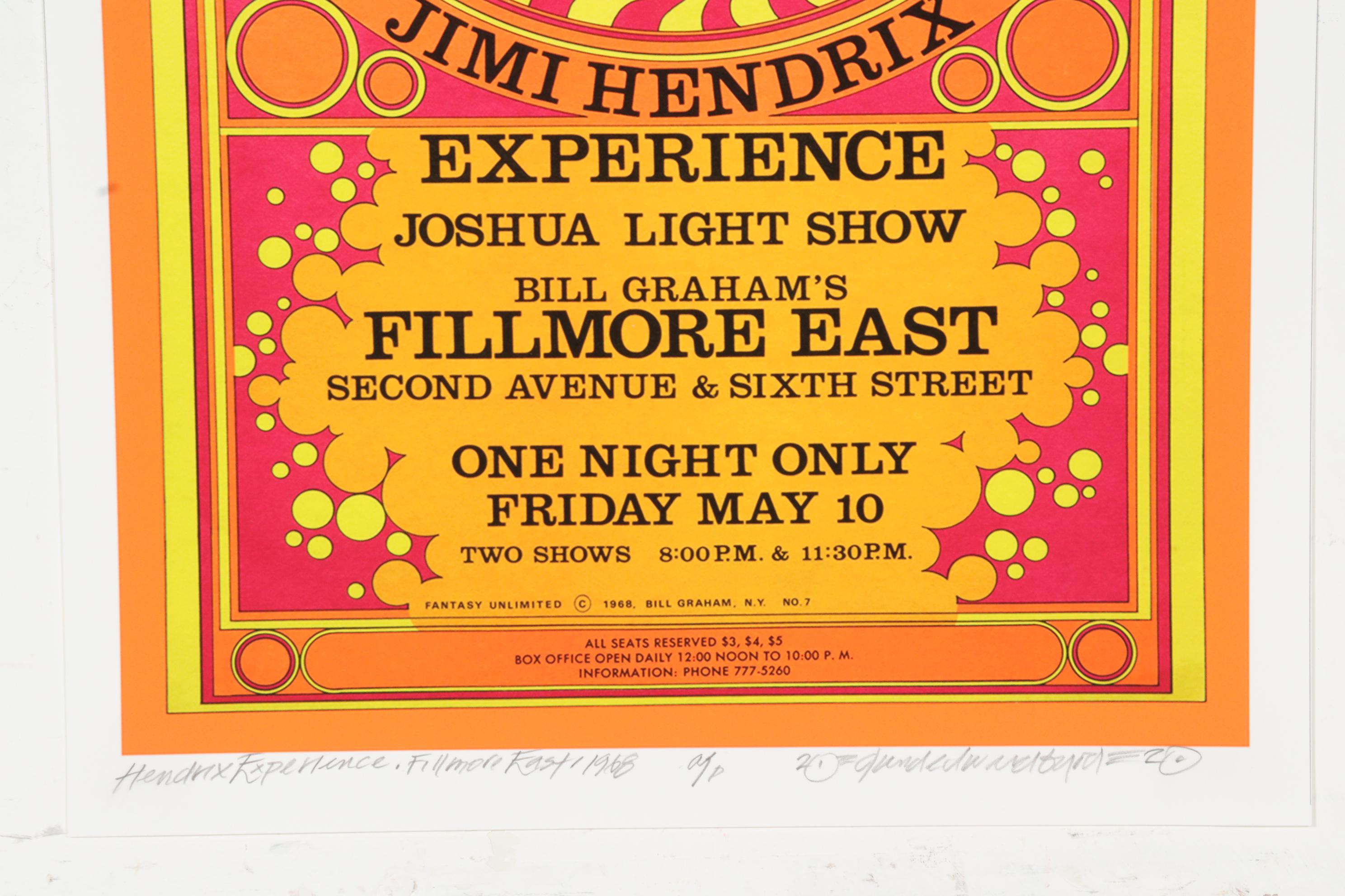 David Edward Byrd Giclée "Jimi Hendrix at the Fillmore East 1968", 2020