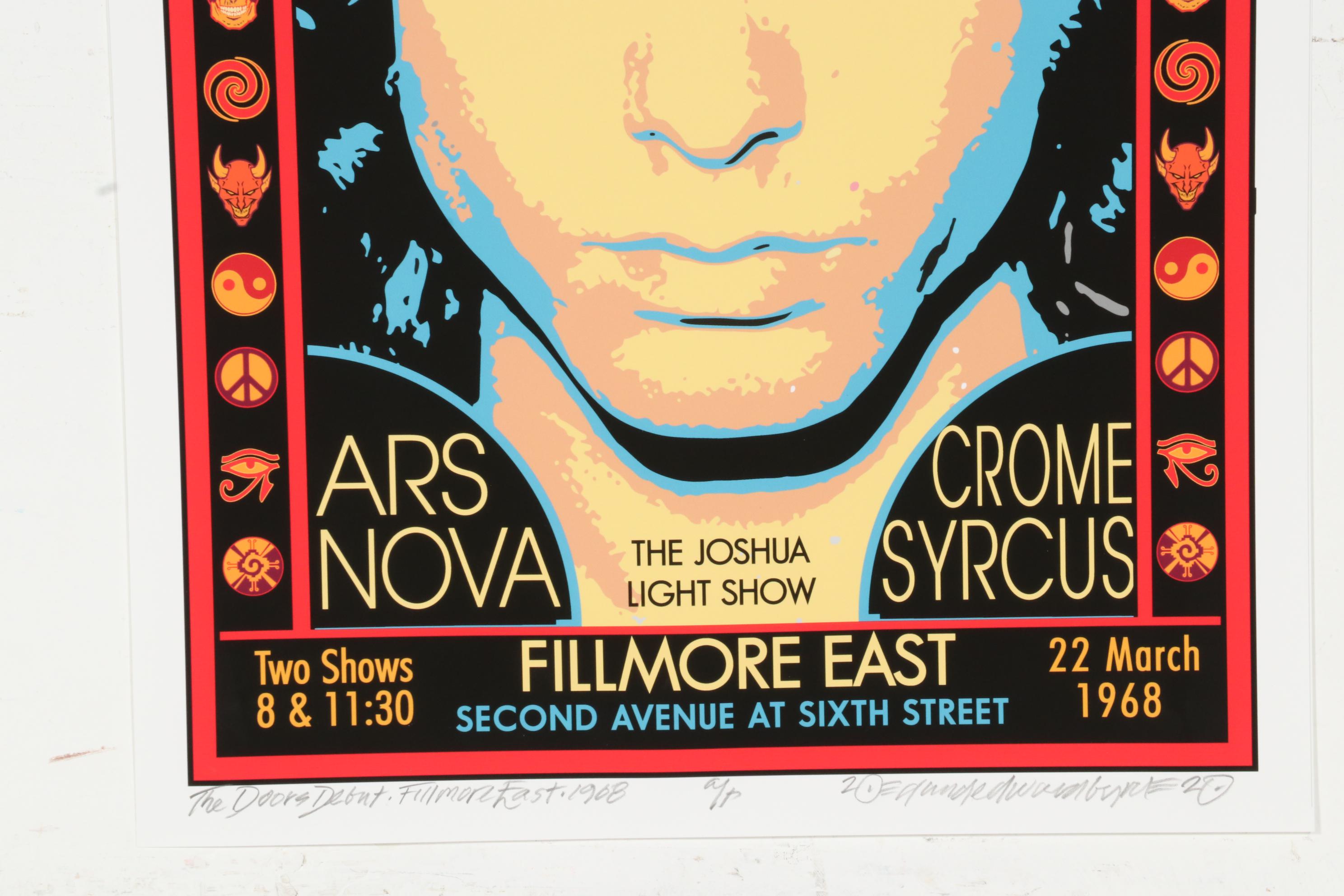 David Edward Byrd Giclée "The Doors - Debut - Fillmore East - 1968", 2020