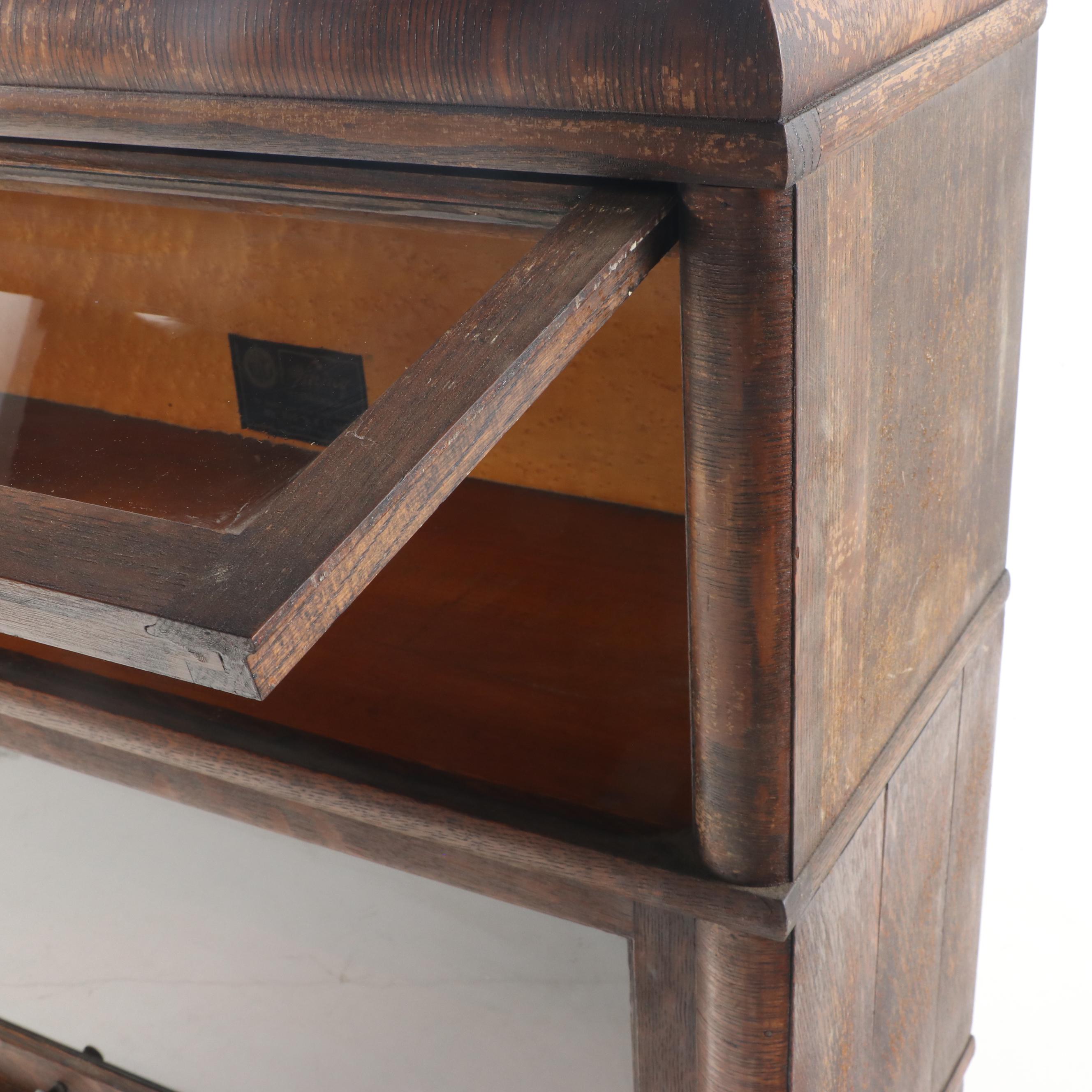 Skandia Furniture Co. "The Viking" Oak Three-Stack Barrister's Bookcase