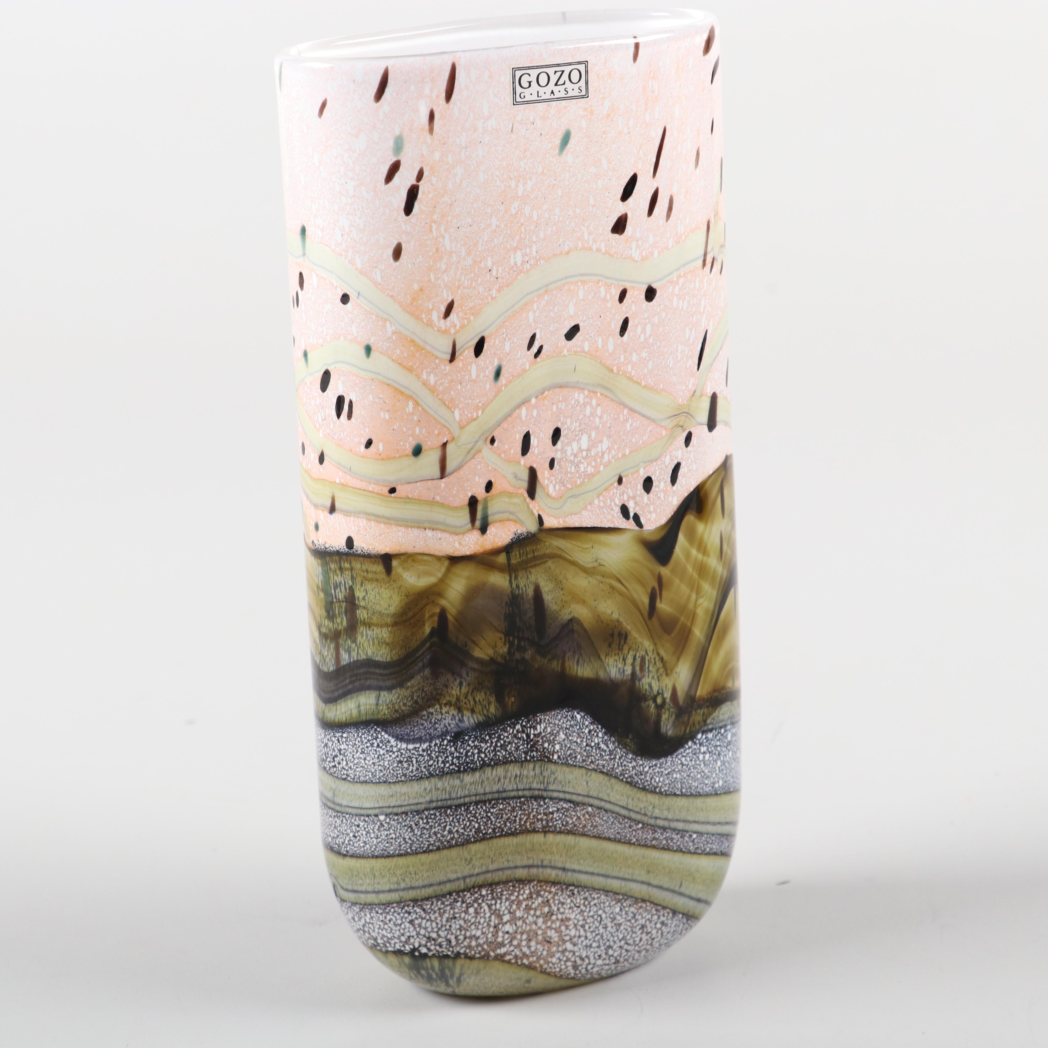 Gozo Art Glass "Seashell" Vases