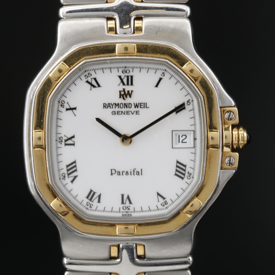 Raymond Weil Parsifal 18K Gold and Stainless Steel Quartz Wristwatch