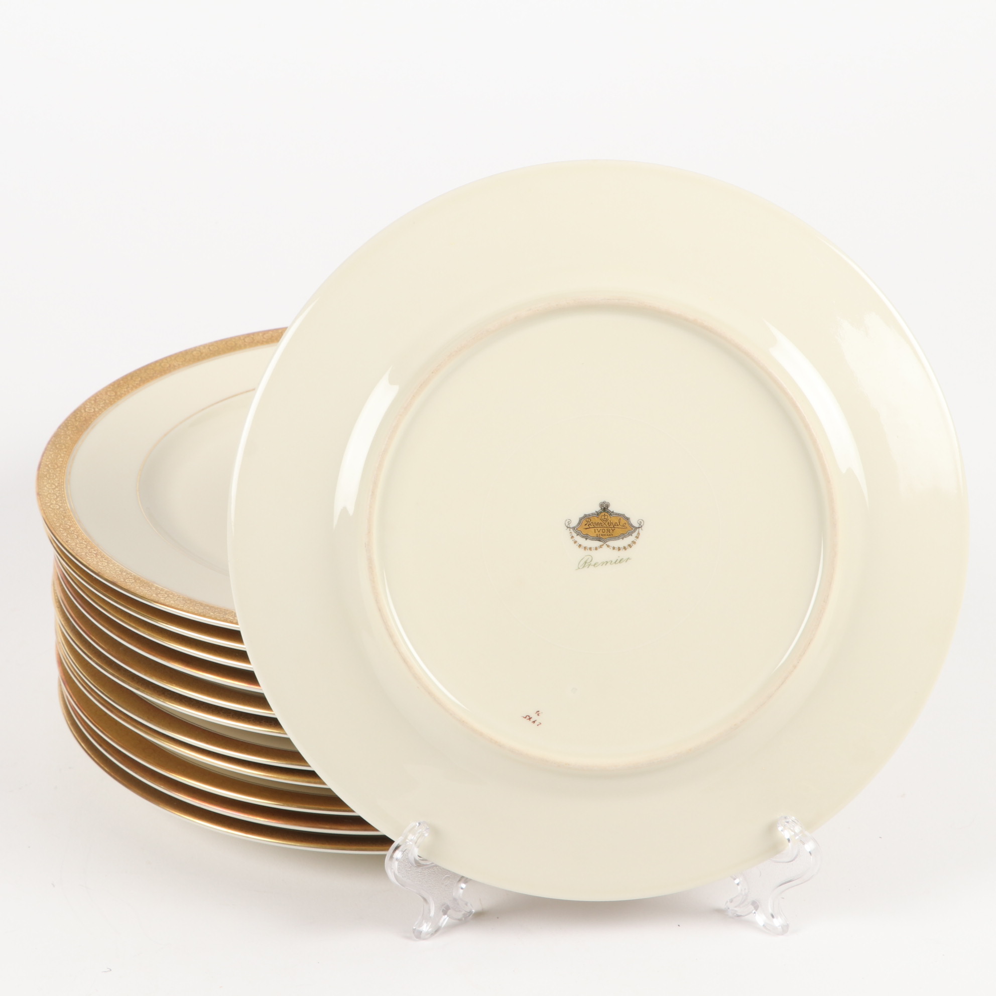Rosenthal "Premier" Gold Rim Bone China Dinnerware