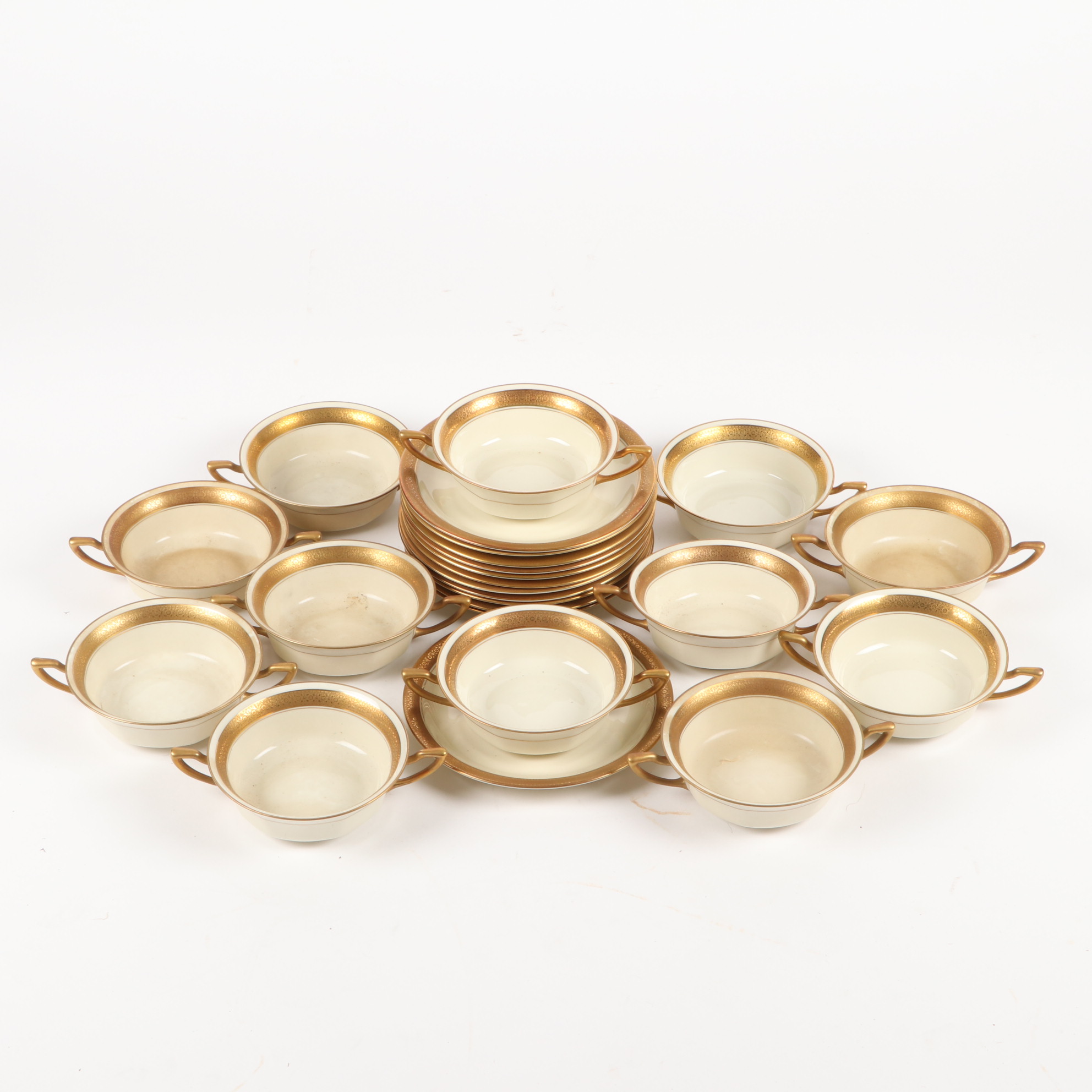 Rosenthal "Premier" Gold Rim Bone China Dinnerware