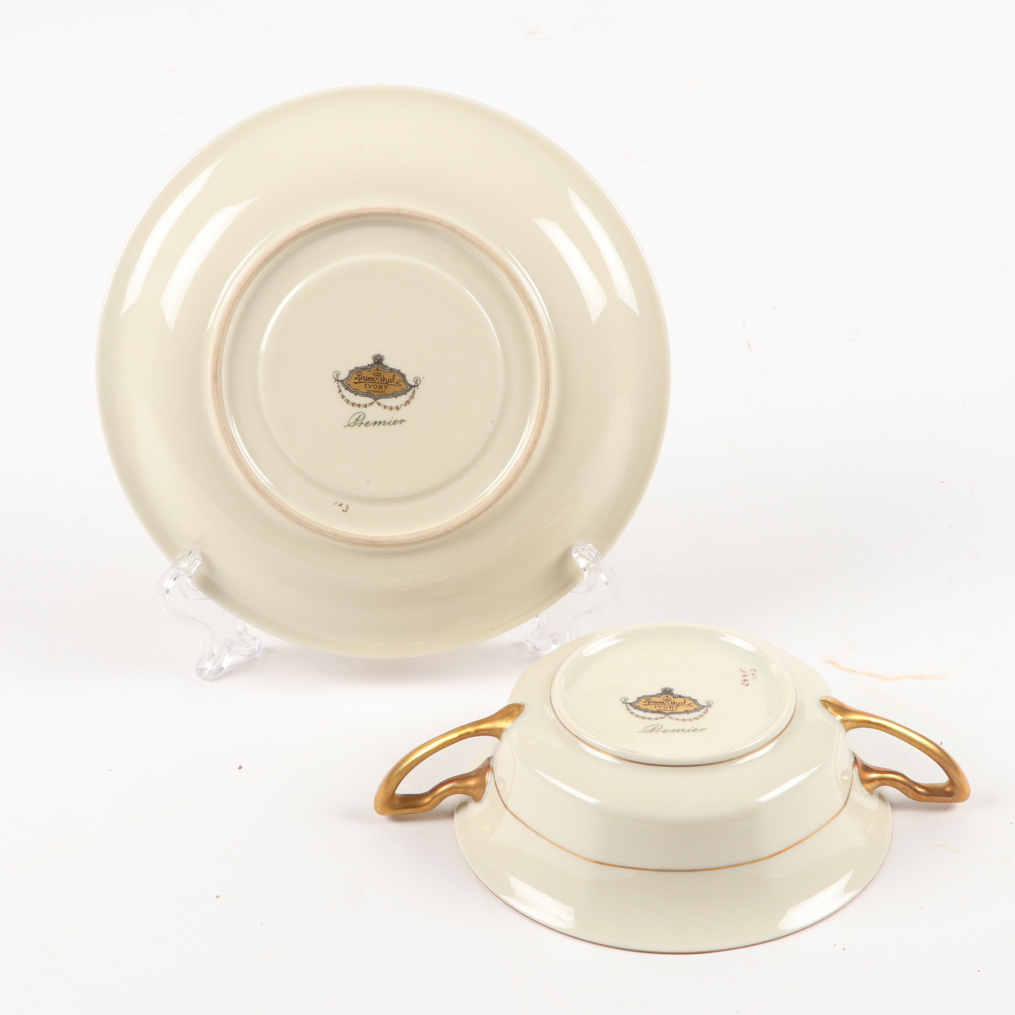 Rosenthal "Premier" Gold Rim Bone China Dinnerware