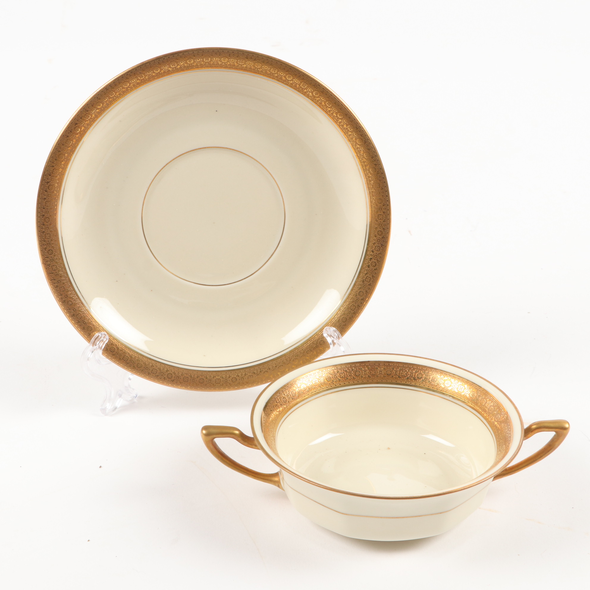 Rosenthal "Premier" Gold Rim Bone China Dinnerware
