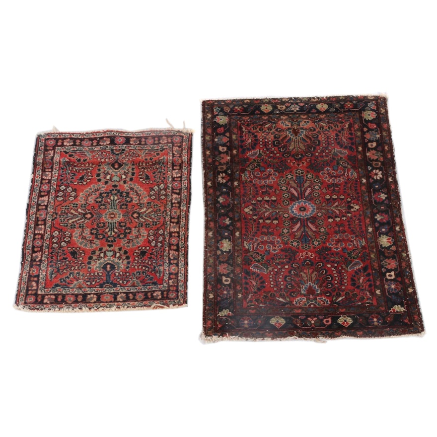2'6 x 3'10 Hand-Knotted Persian Sarouk Wool Rugs
