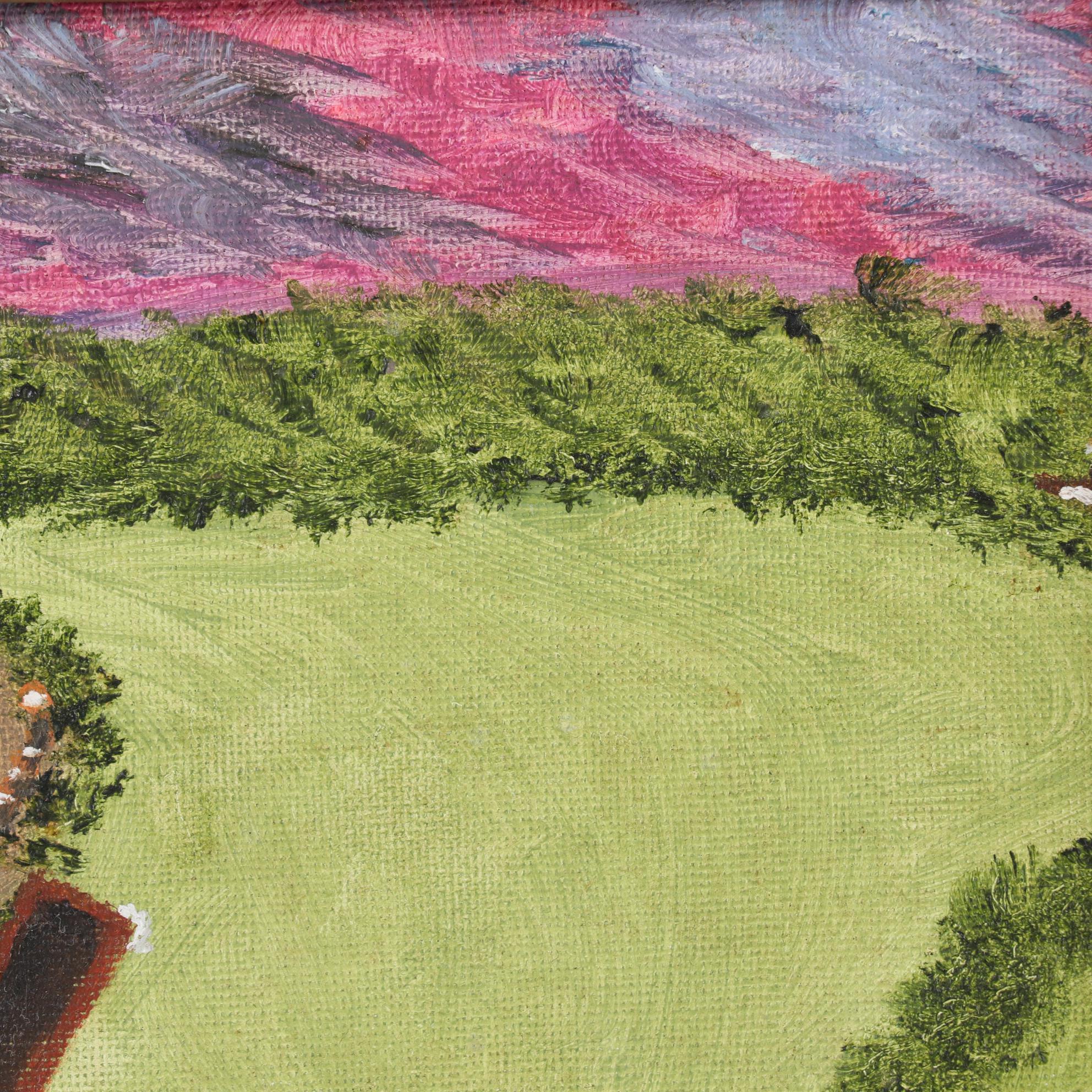 John Graves Folk Art Oil Painting of a Mill, 1995