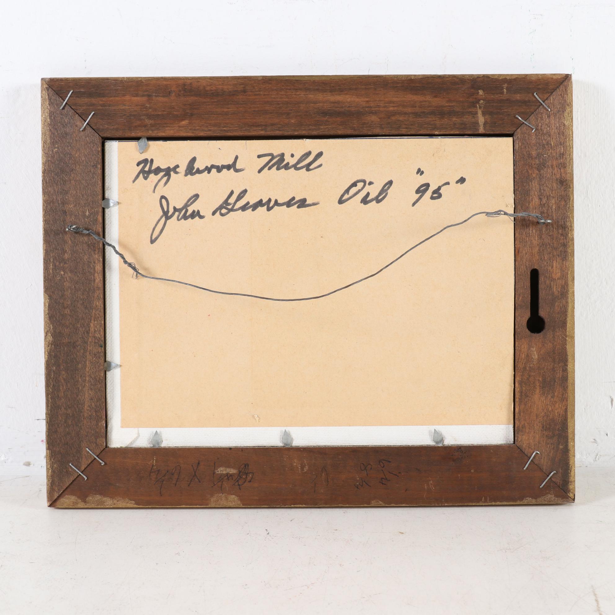 John Graves Folk Art Oil Painting of a Mill, 1995