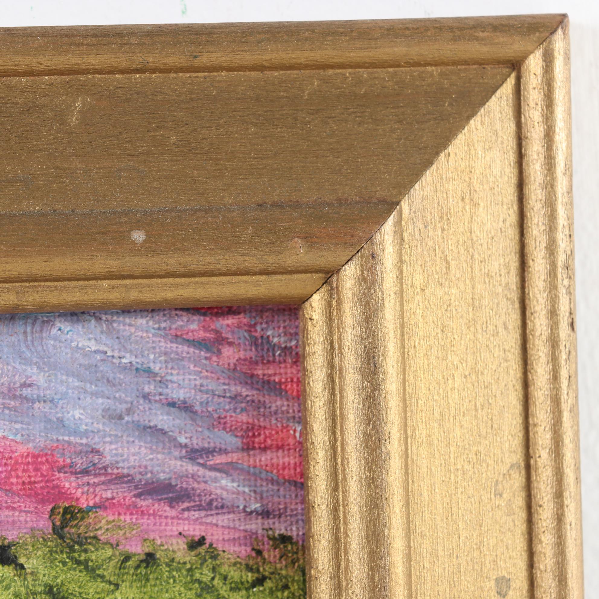 John Graves Folk Art Oil Painting of a Mill, 1995