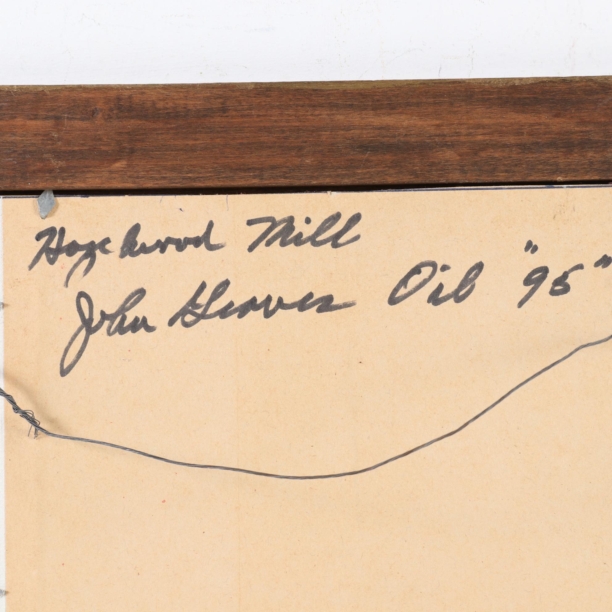 John Graves Folk Art Oil Painting of a Mill, 1995