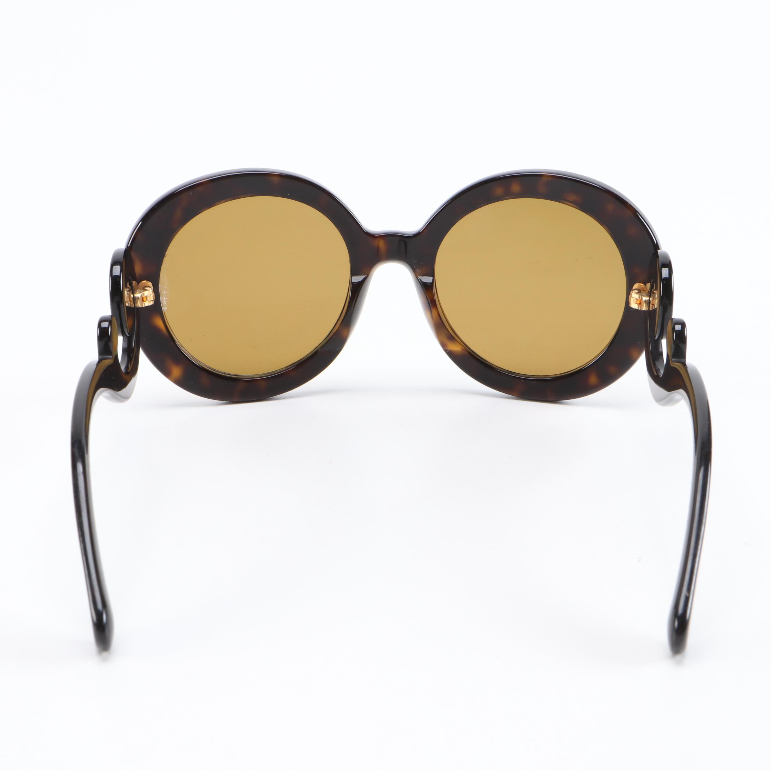 Prada Minimal Baroque Prescription Sunglasses in Dark Tortoise with Case