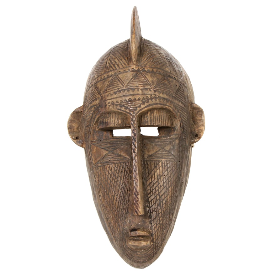 Bamana Style Hand-Carved Wood Mask, Mali