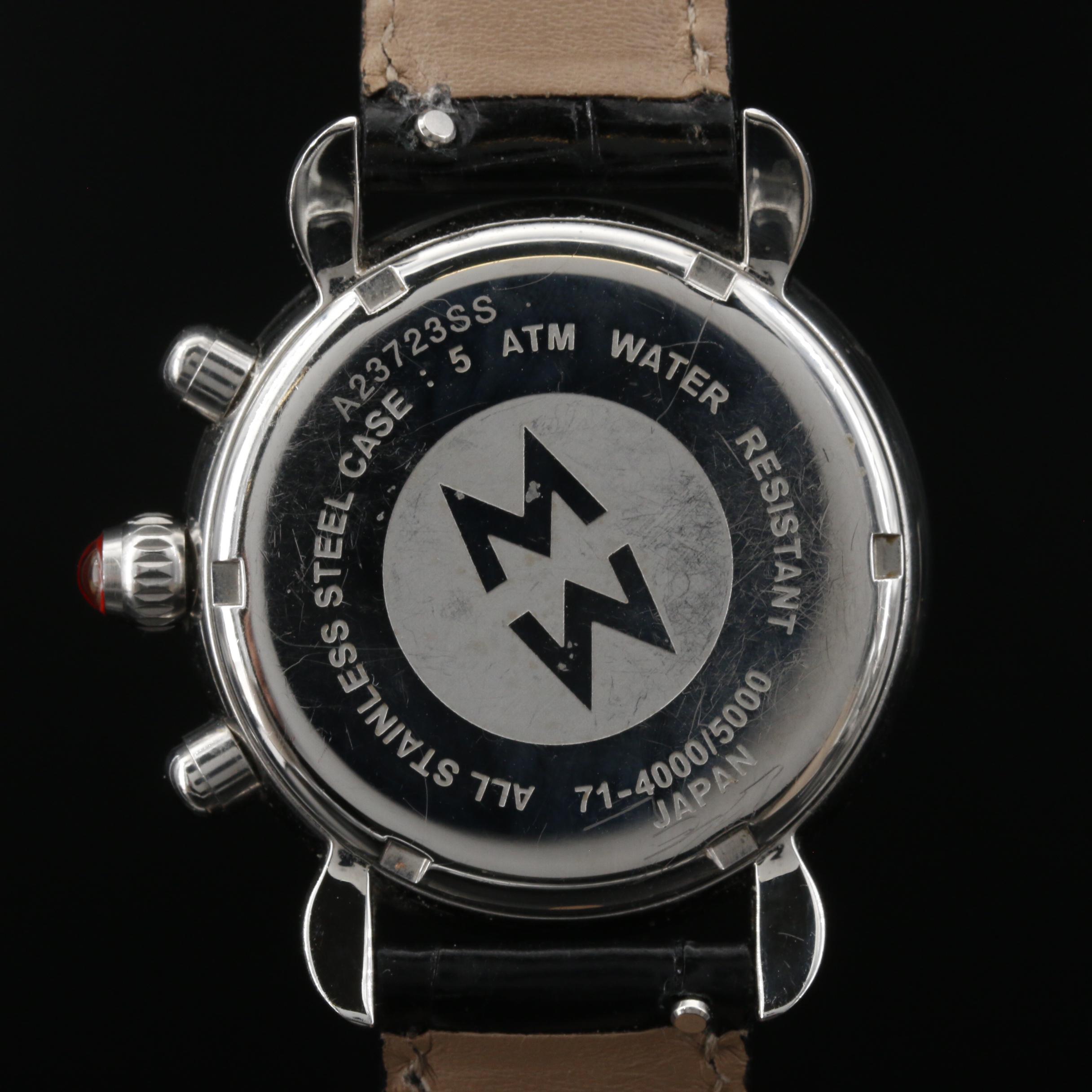 Michele CSX Diamond Chronograph Stainless Steel Watch