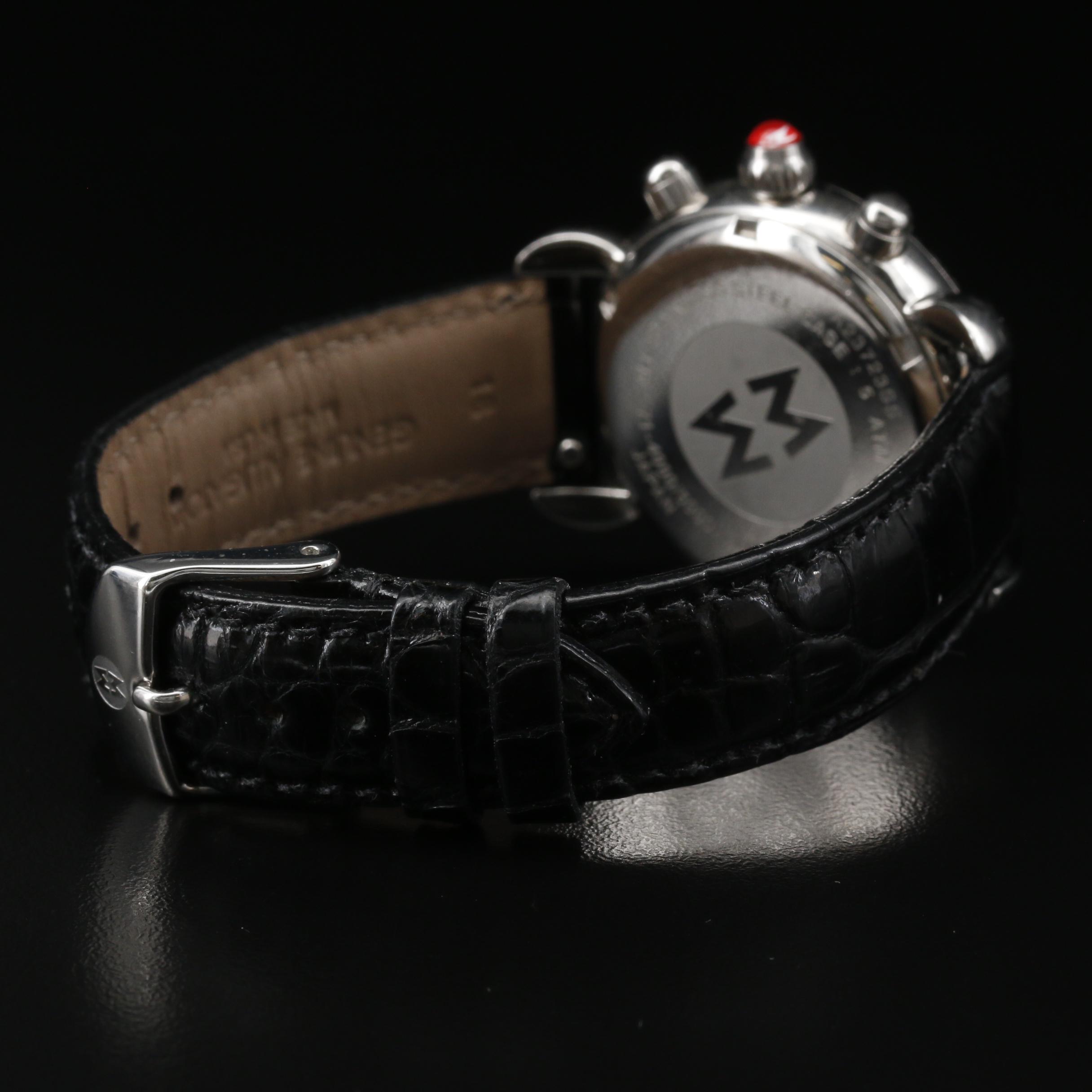 Michele CSX Diamond Chronograph Stainless Steel Watch