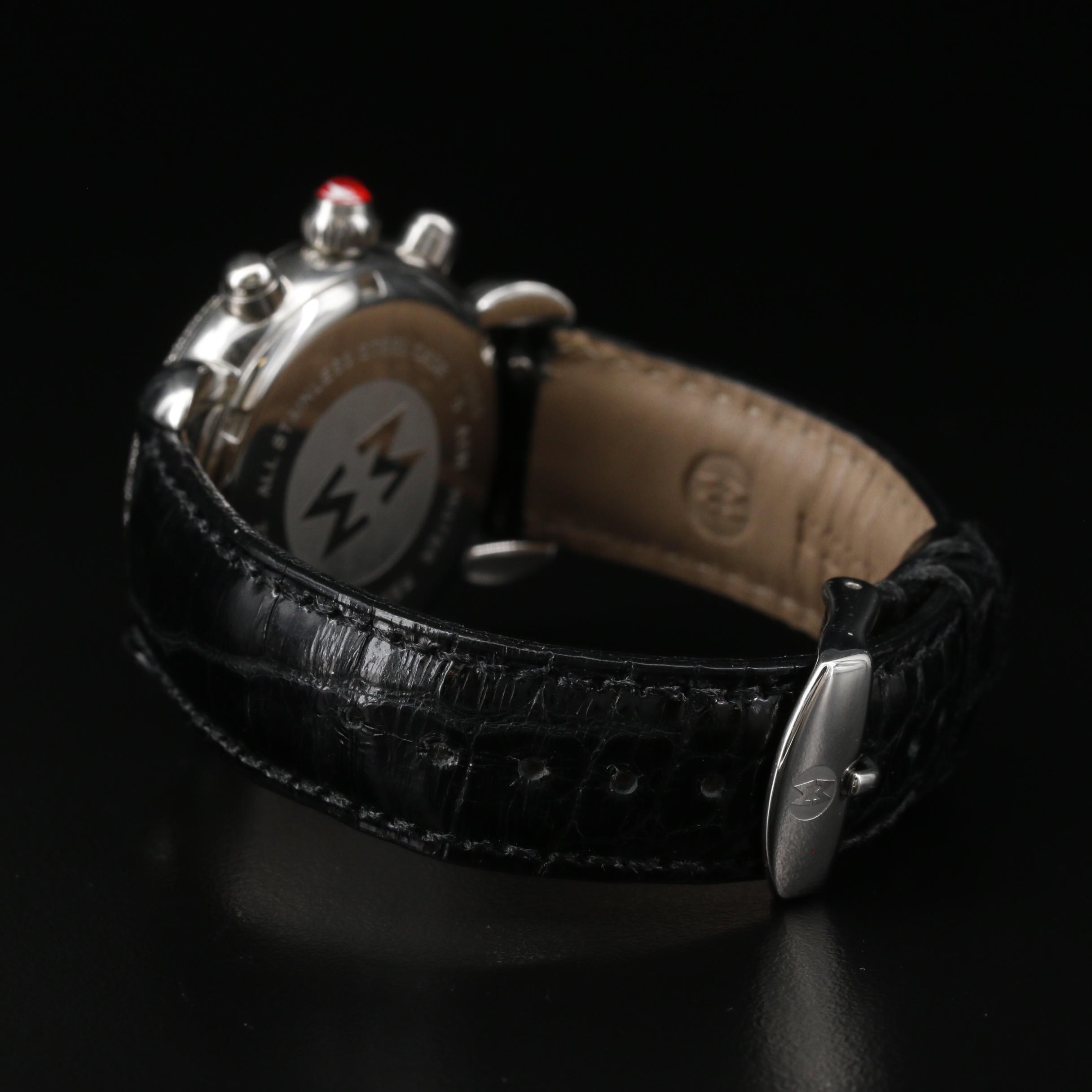 Michele CSX Diamond Chronograph Stainless Steel Watch