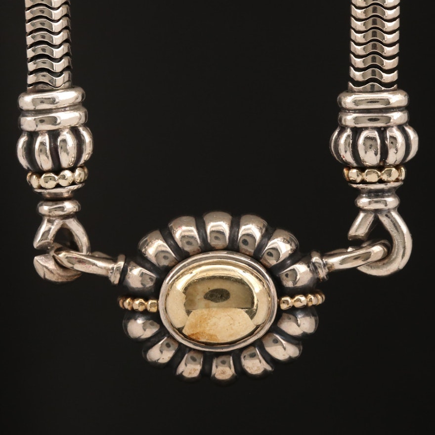 Caviar by Lagos Sterling Silver Necklace with 18K Accents