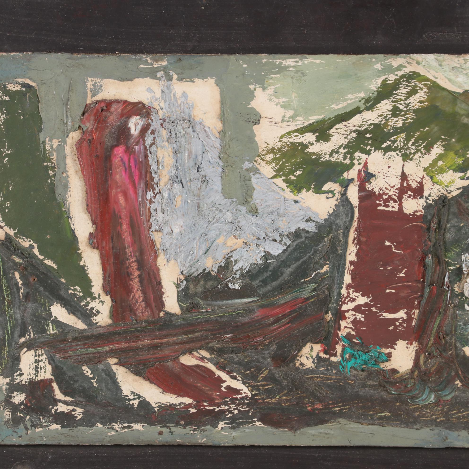 Louise Pershing Impasto Oil Painting, Mid-20th Century