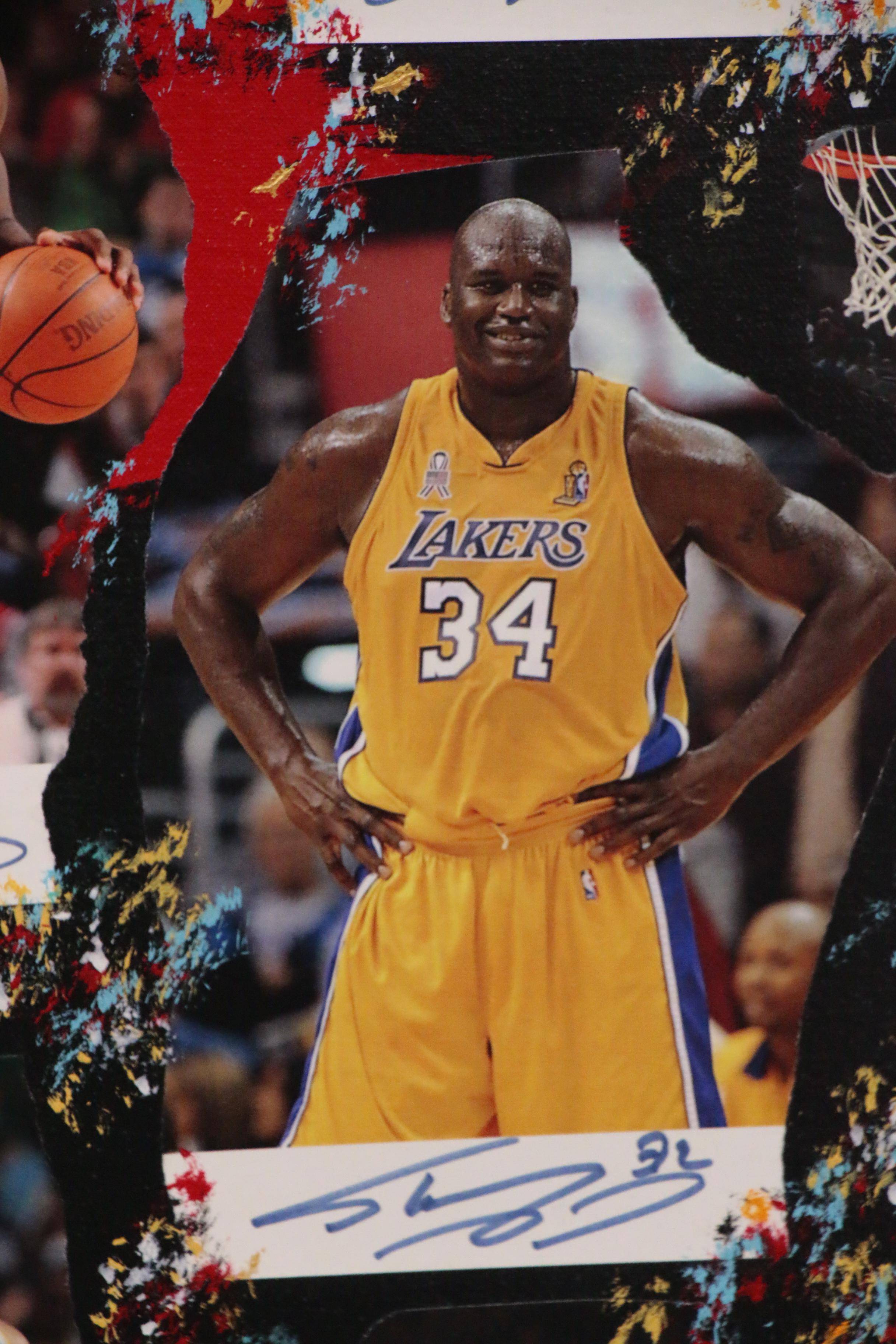 2010 "NBA Legends" Mixed Media Art, Autos of Jordan, Bryant, James, Bird, More