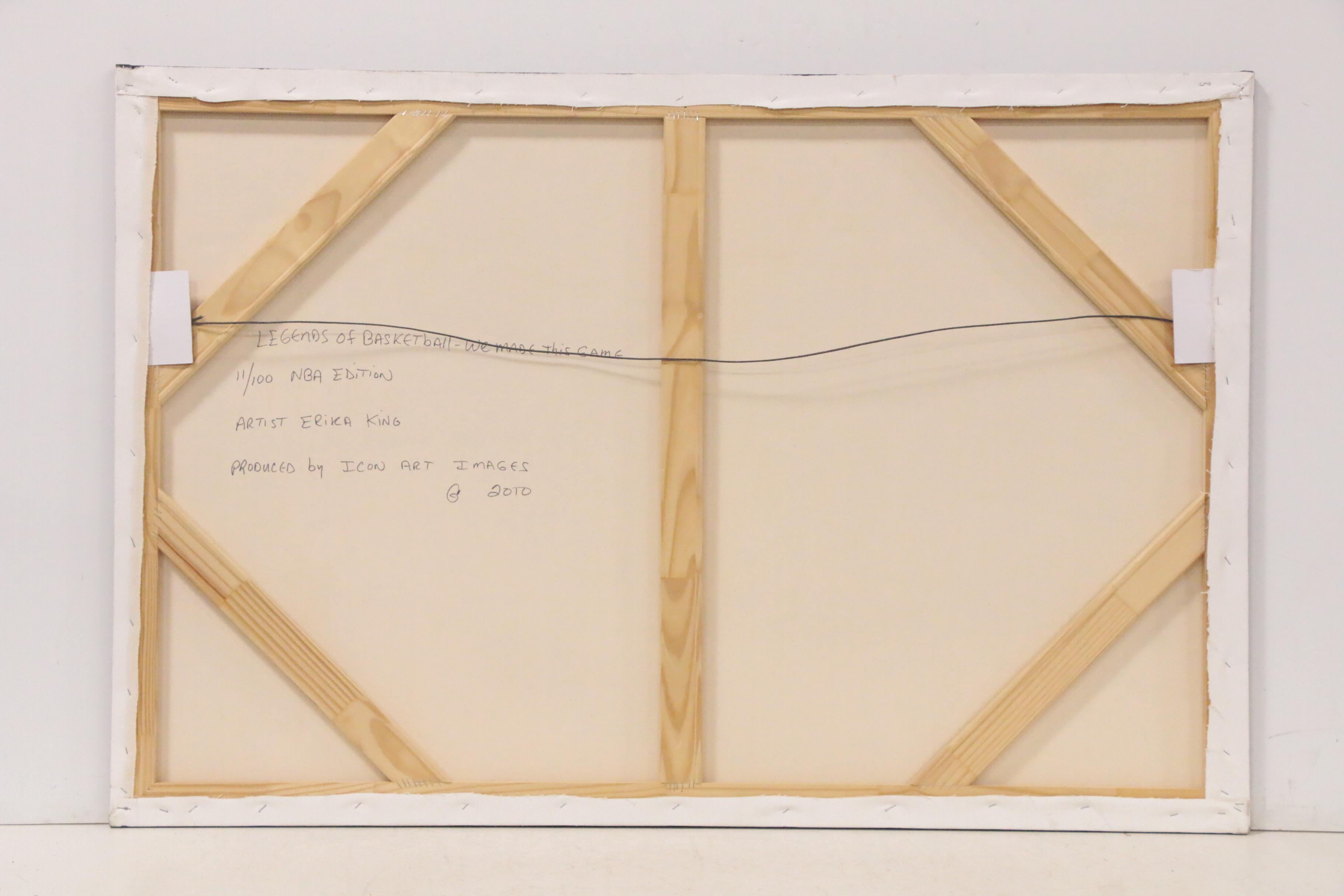 2010 "NBA Legends" Mixed Media Art, Autos of Jordan, Bryant, James, Bird, More