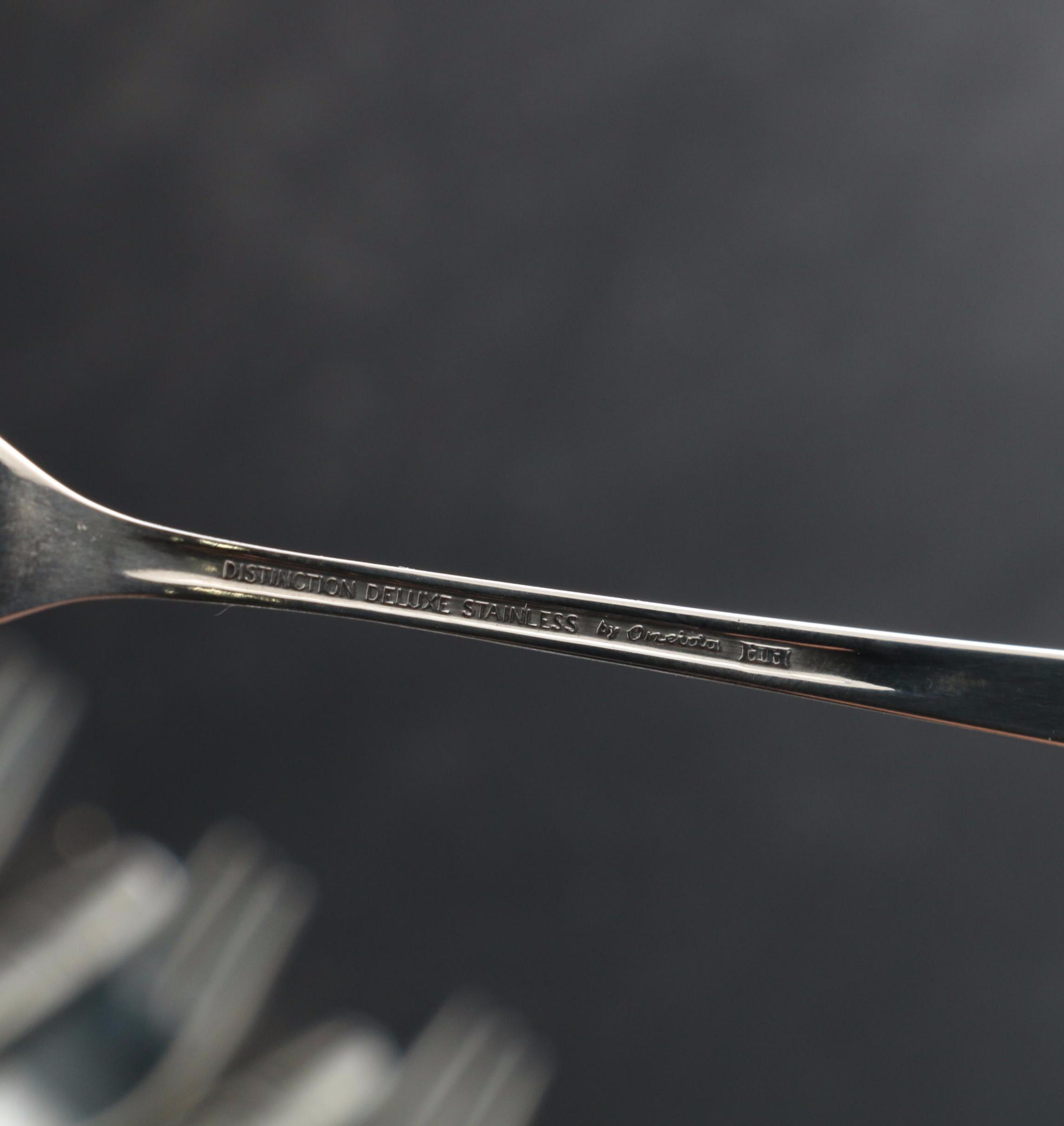 Wallace Stainless Steel "Gold Royal Bead" Flatware with Chest