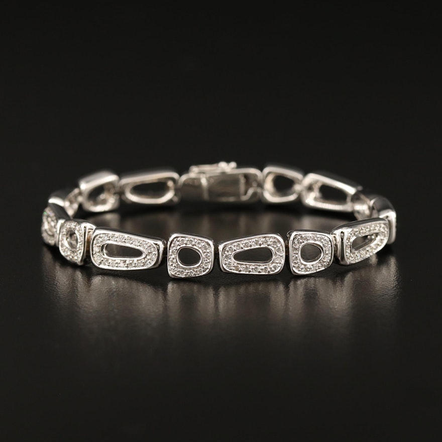 Antonini 18K 2.00 CTW Diamond Bracelet Featuring  Cut-Out Design