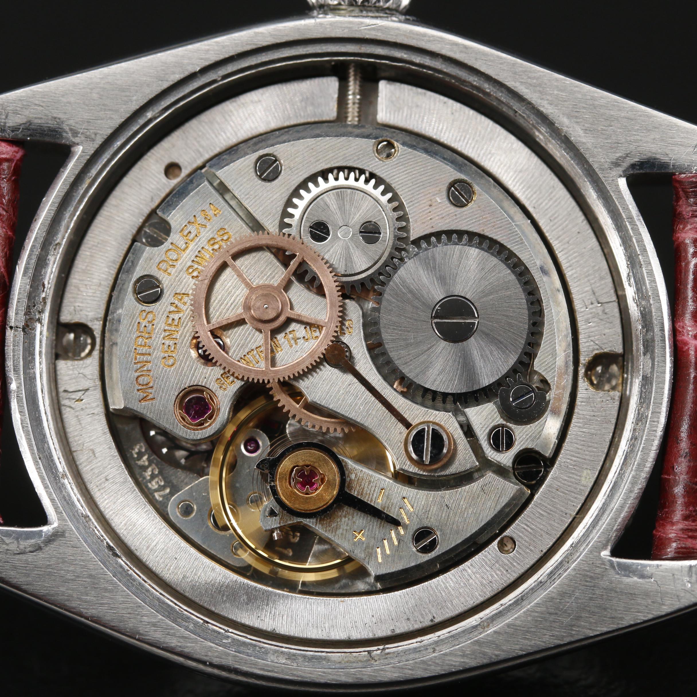 1964 Rolex Oysterdate Precision Stainless Steel and Diamond Stem Wind Watch