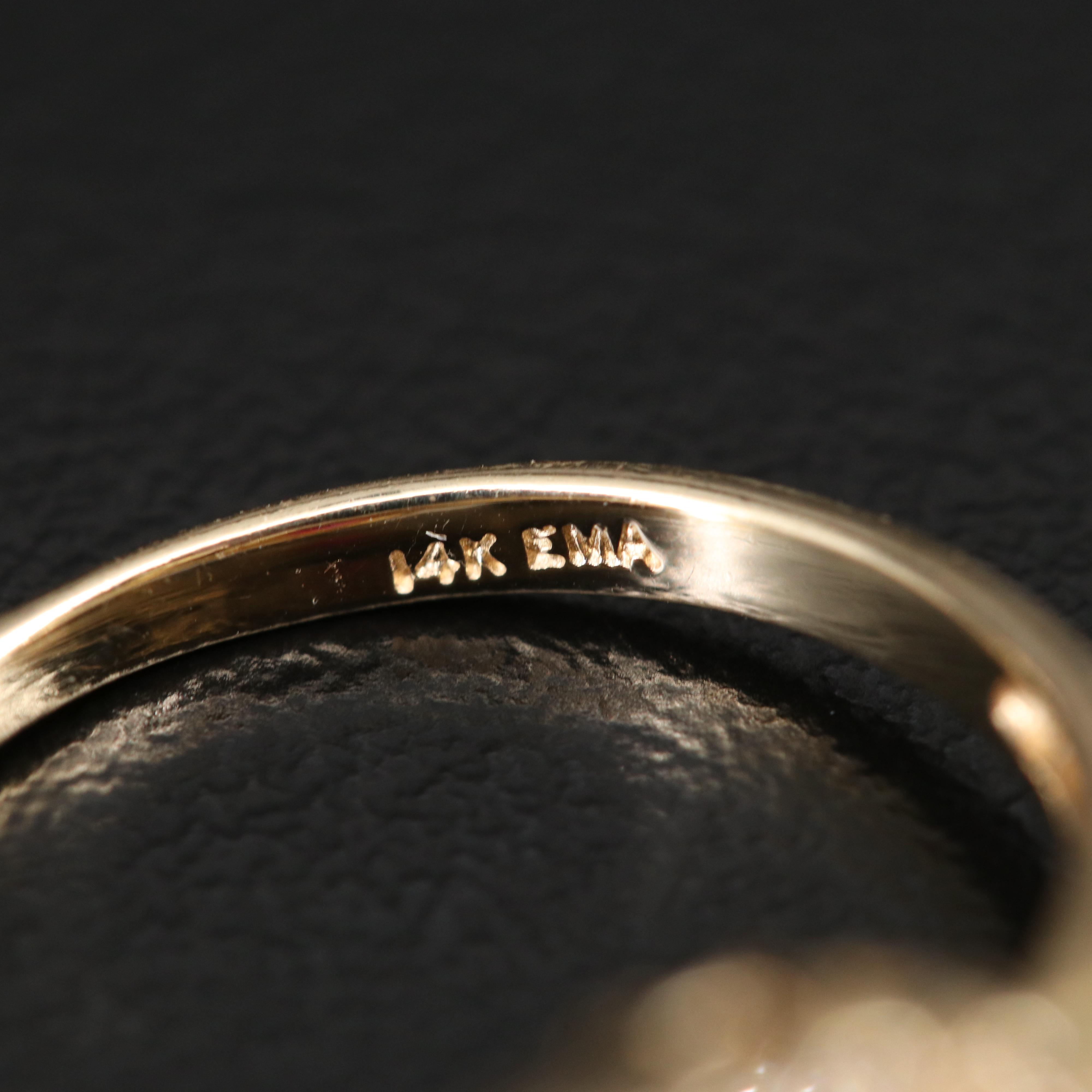 14K Ruby and Diamond Teardrop Ring