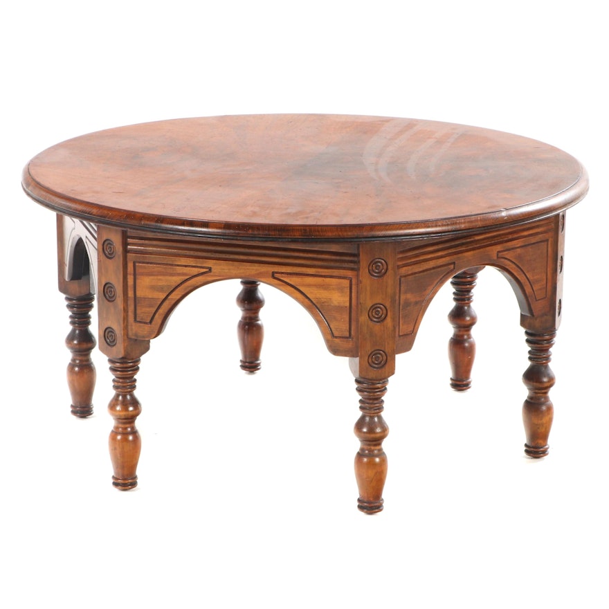 American Walnut-Top Coffee Table, Late 19th/Early 20th Century