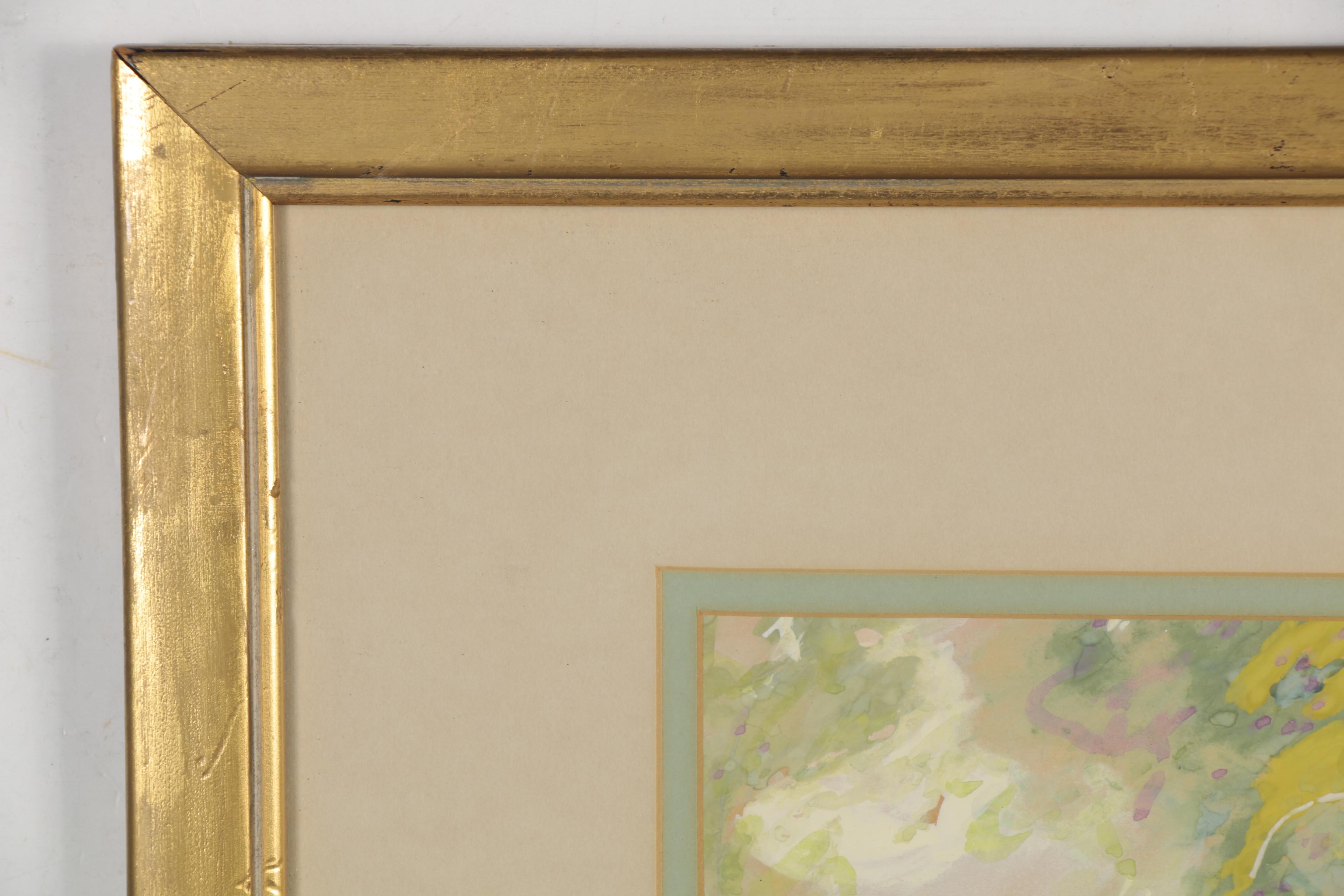 Letha Gaskins Impressionist Style Watercolor Landscape Painting