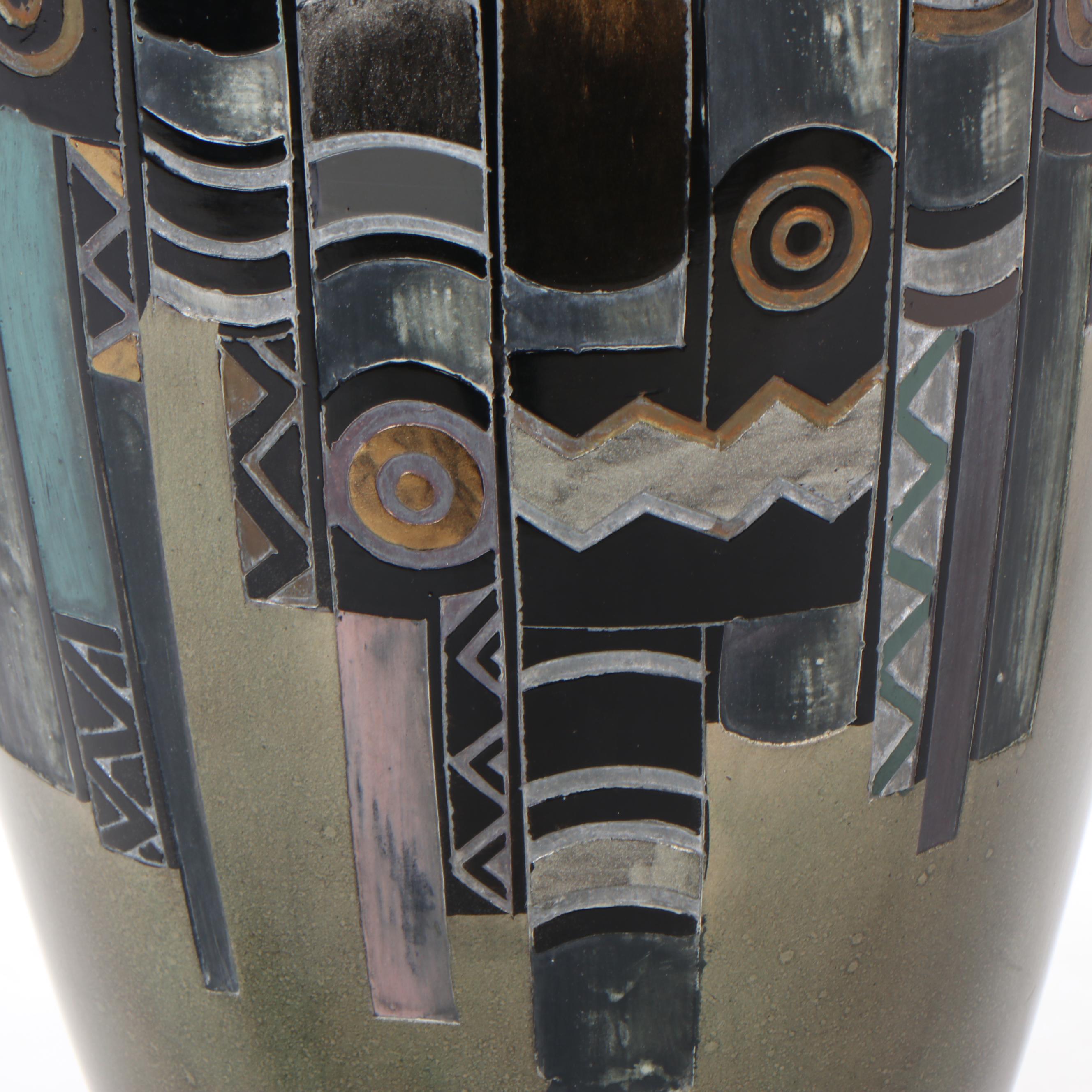 Leeazanne Memphis Art Inspired Ceramic Table Lamp