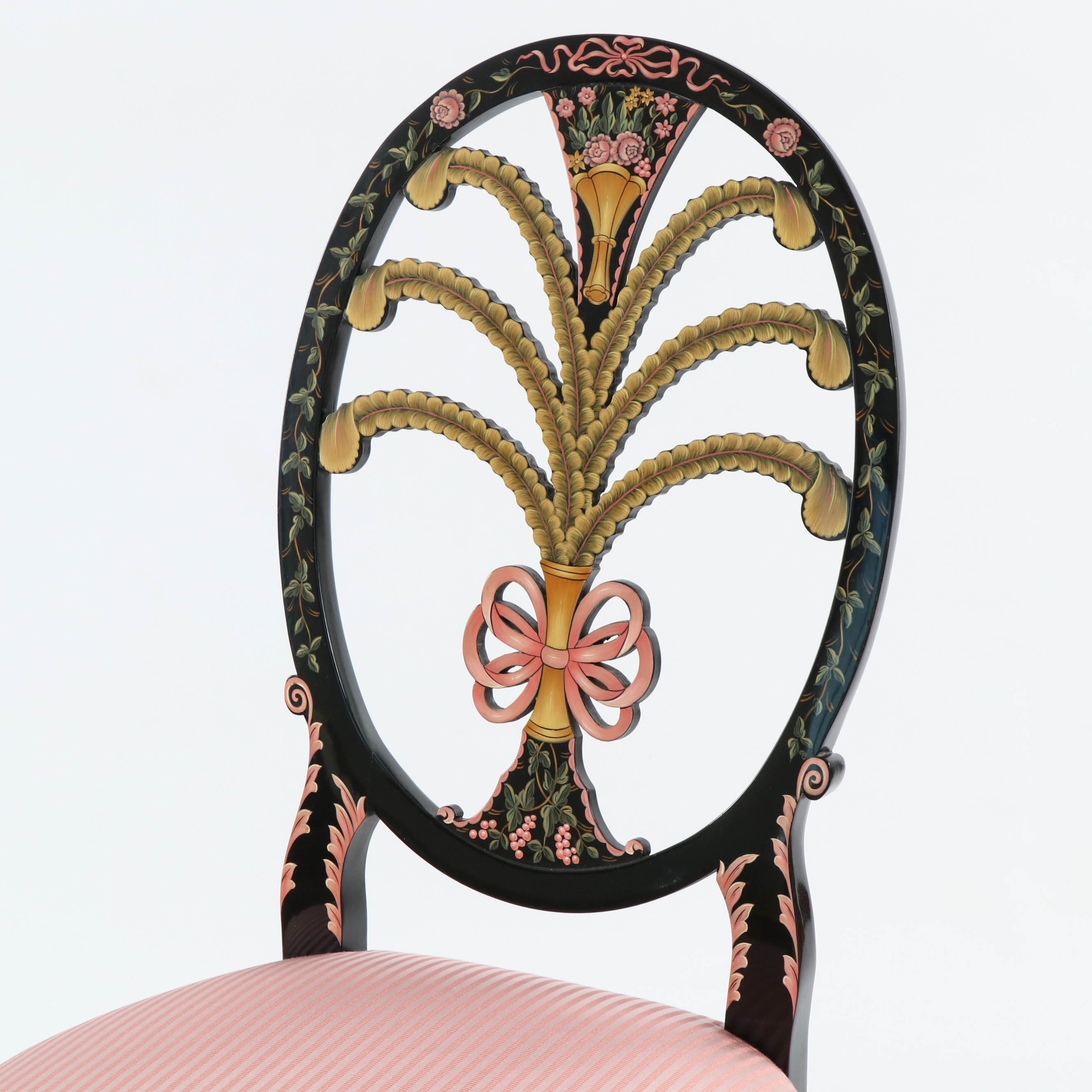 Karges Furniture "Albert and Edwin Collection" Hand-Painted Side Chair