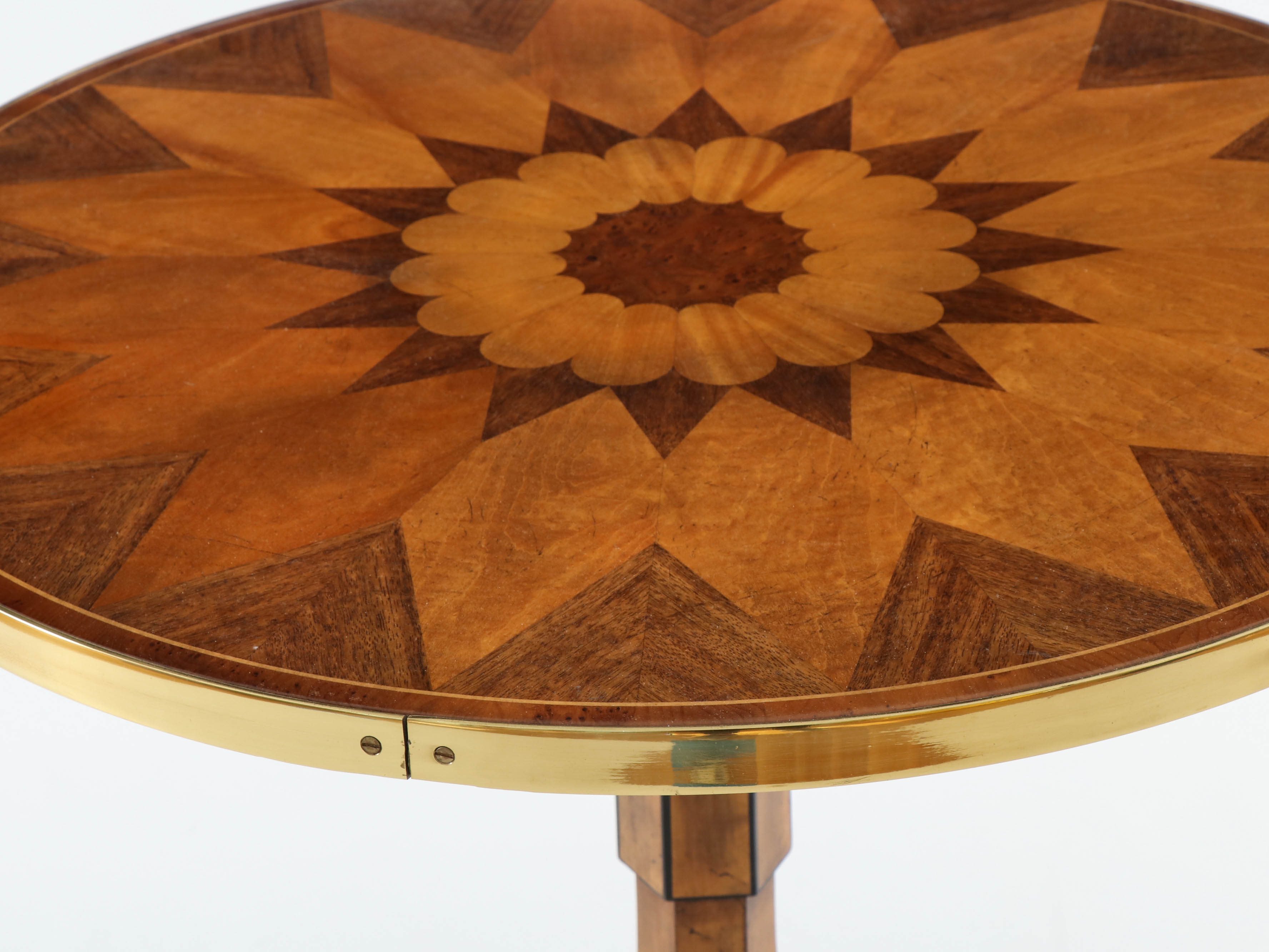 Baker Furniture "Stately Homes" Brass-Mounted Marquetry Side Table